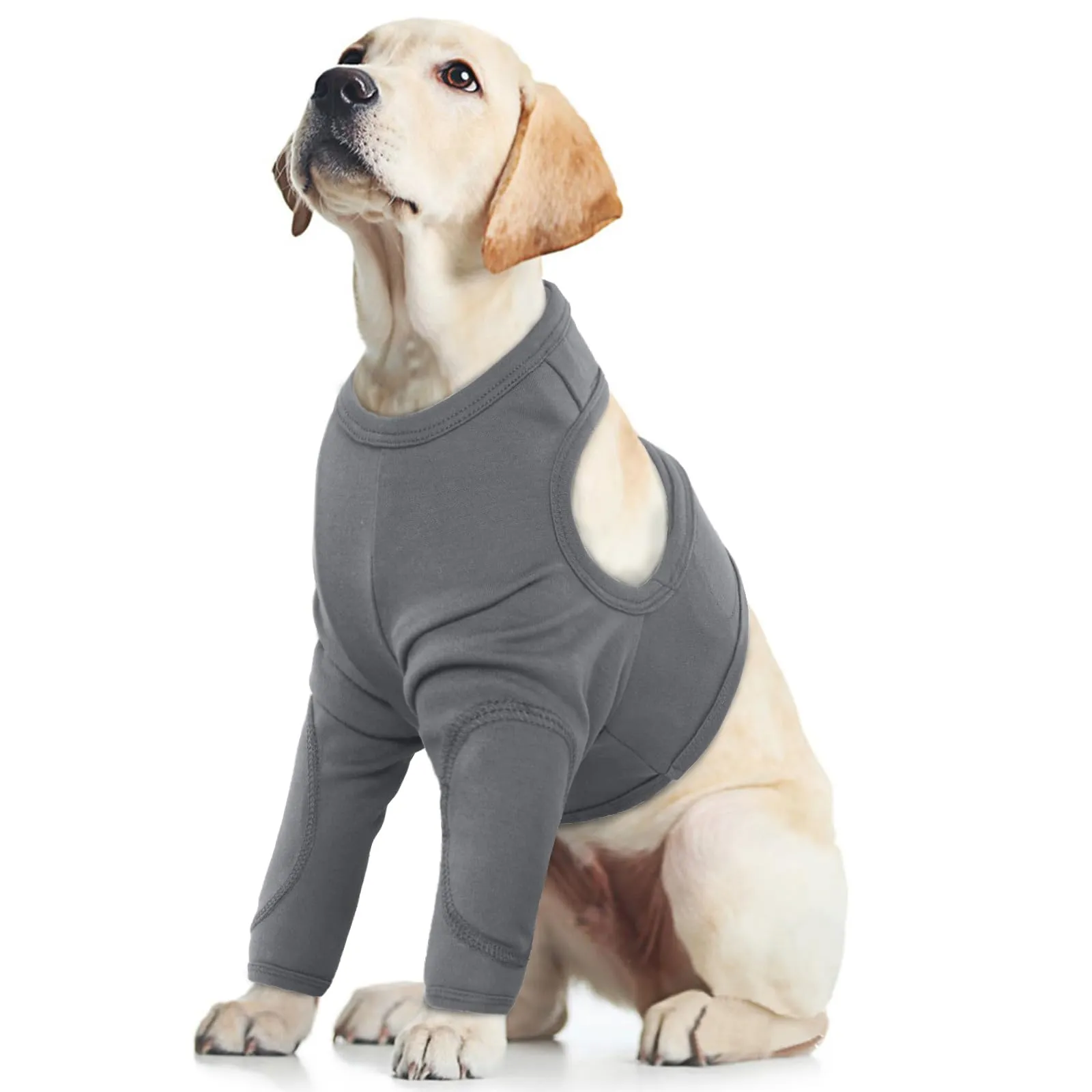 Recupero Manica Cani, Protezione Gambe Anteriori Tutore Gomito Dog Leg Ferite per Cani di Piccola Taglia Media Grande (Grigio, L) - immagine 1