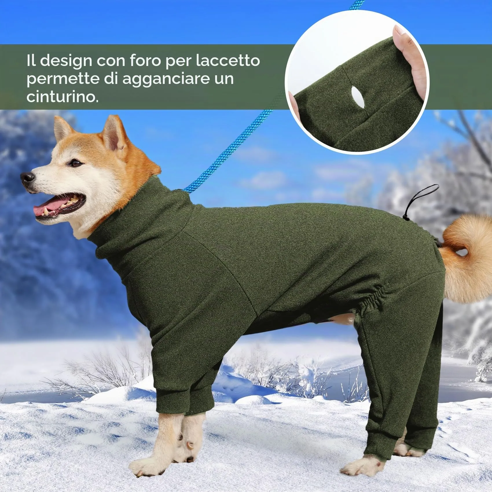 Dotoner Cappotti e giubbotti per cani giacca in pile Vestiti invernali per animali Pigiama invernale per cani caldo e antivento per cani di taglia piccola media e grande per interni ed esterni - immagine 5