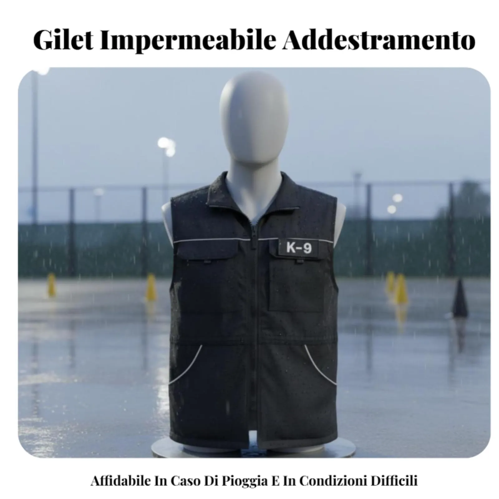 Dualoai Gilet da addestramento per conduttore di Cani Gilet per obbedienza con Coulisse in Vita Giacca da Allenamento Impermeabile Traspirante Anti-morso, XXXL - immagine 2