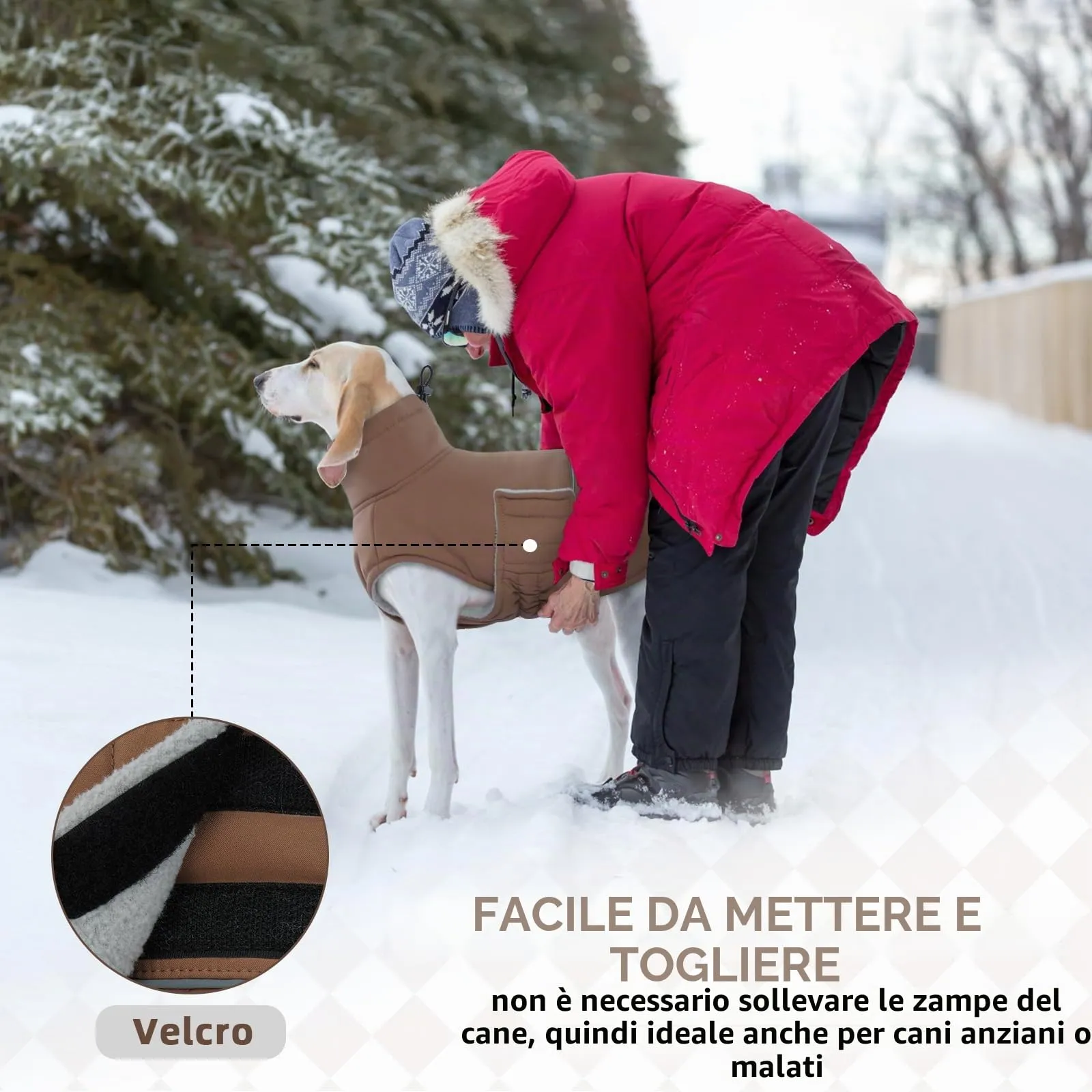 Hjumarayan Cappotto Chihuahua - Cappottino Imbottito per Cane Cappotti per Cani Invernali Giubbotto, Cappotti Pile per Cani di Piccola Taglia, Marrone XS - immagine 4