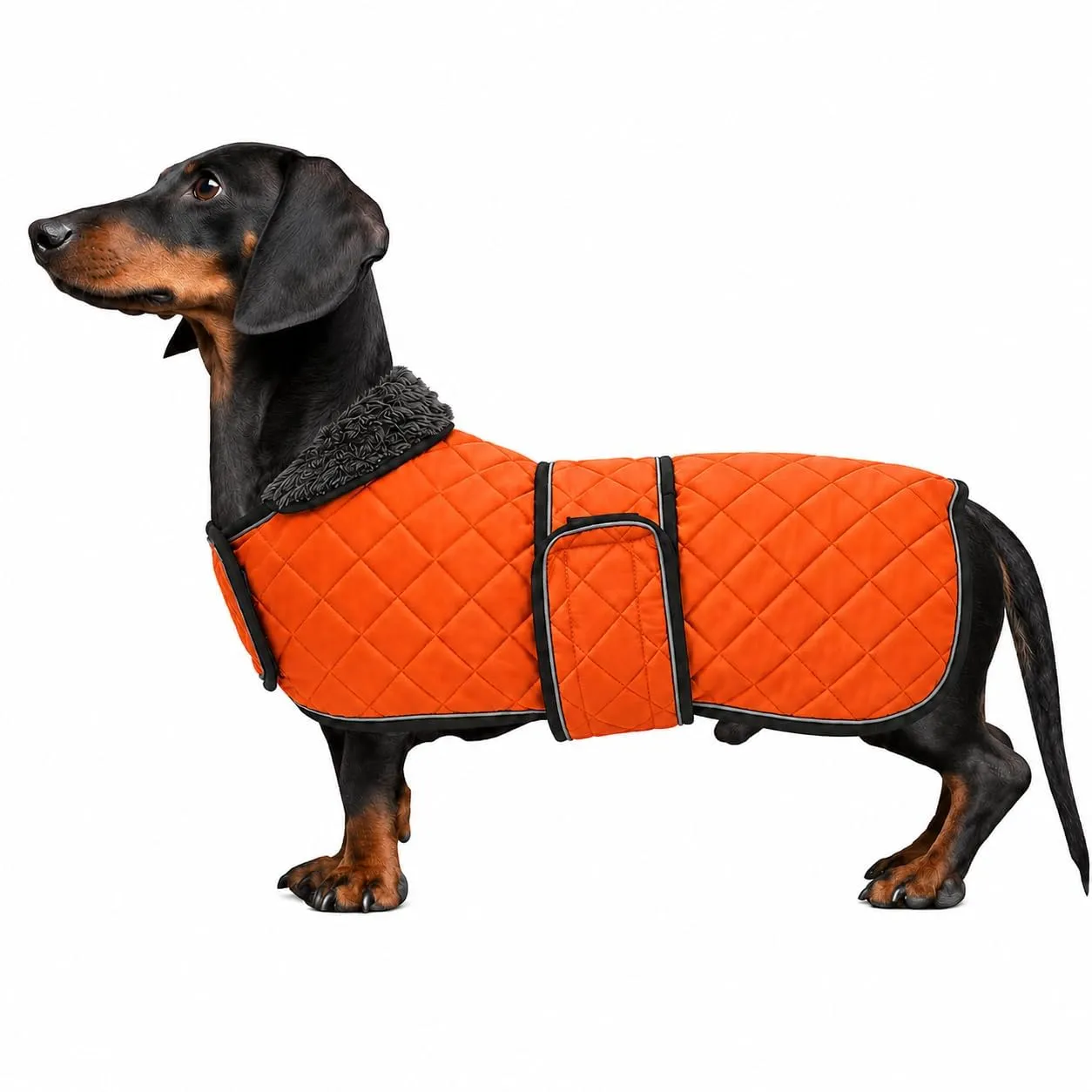 Morezi - Cappotto invernale per bassotti con fodera in pile - Arancione - XS - immagine 1