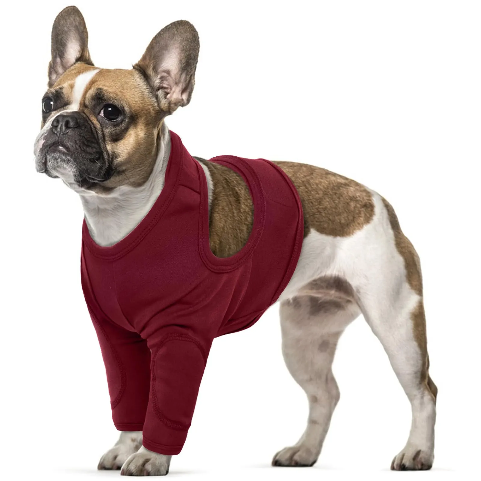 Tuta da recupero chirurgico, maglia di recupero, abbigliamento da chirurgia (rosso, M) - immagine 1