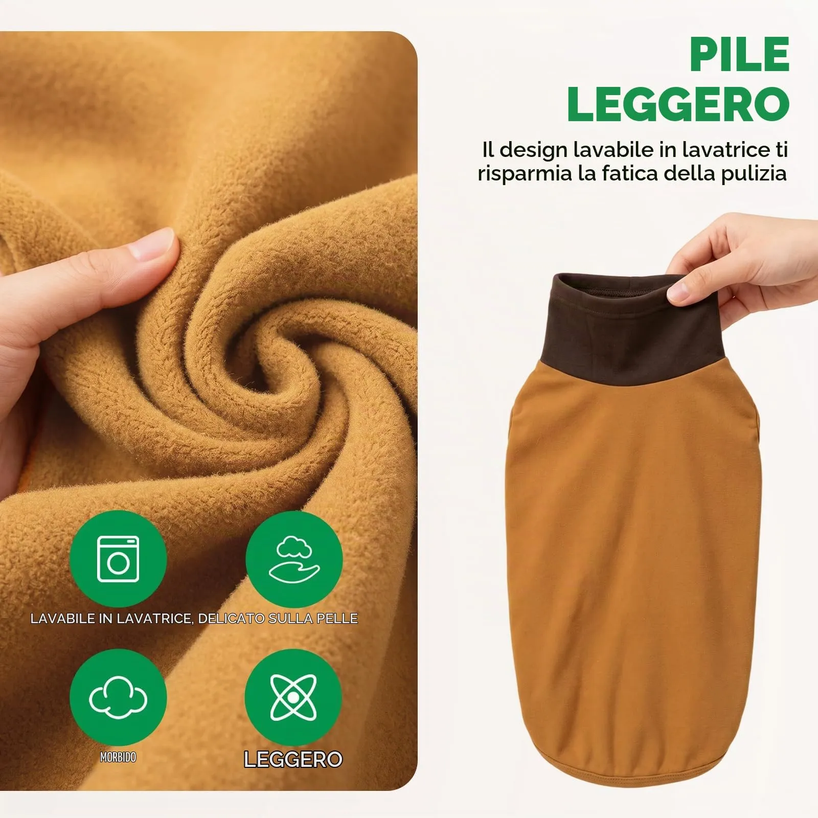 KONVINIT Maglione Cane in Felpa Leggera, Caldo Gilet Invernale con Apertura - immagine 2