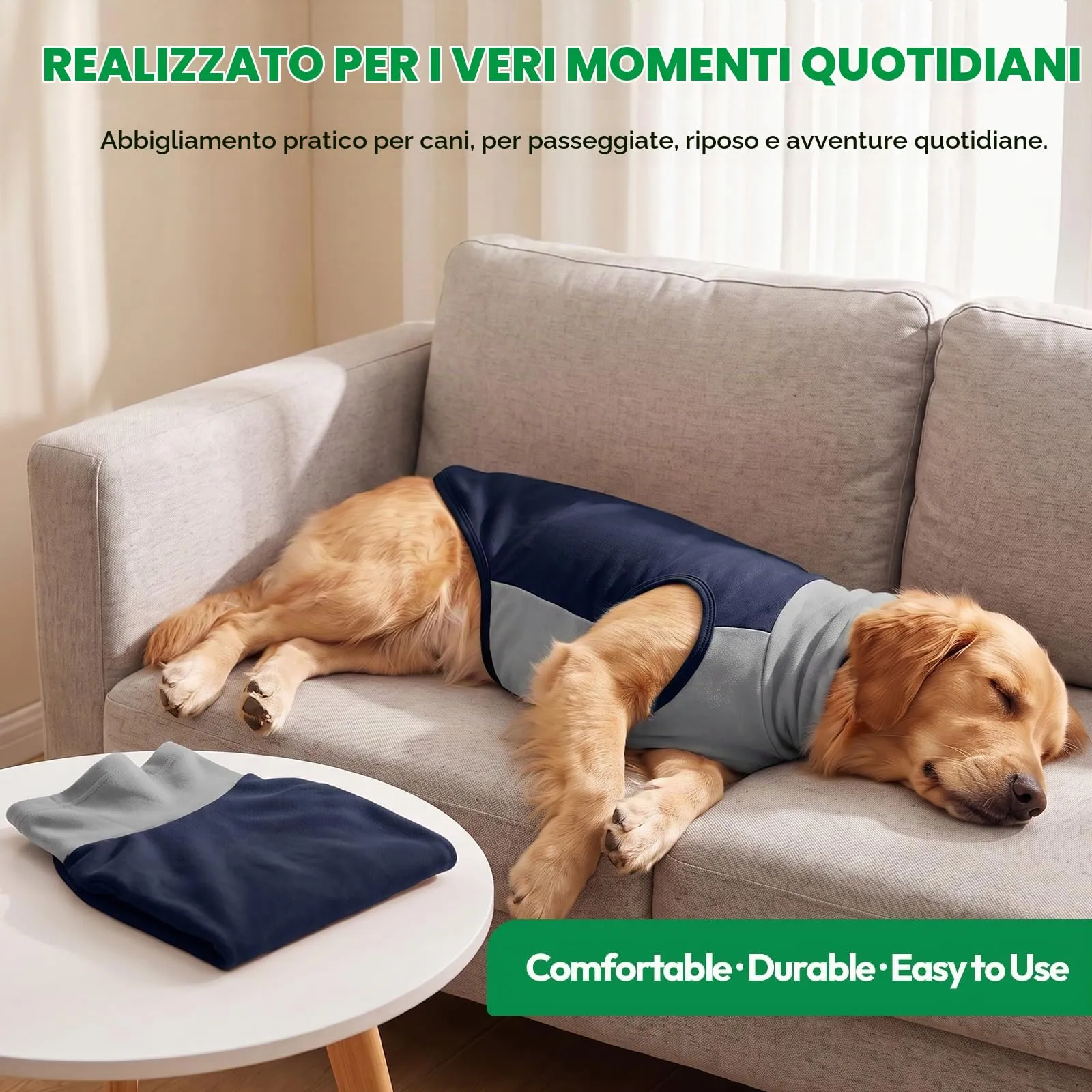 KONVINIT Maglione Cane Taglia Media in Felpa Leggera,Caldo Senza Maniche M - immagine 4