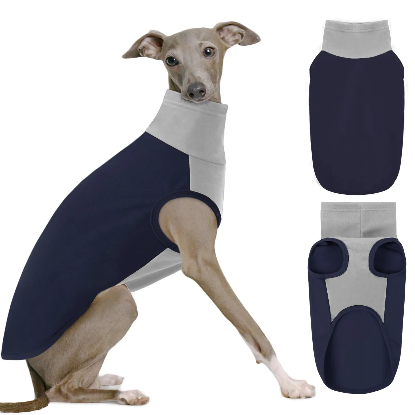 KONVINIT Maglione Cane in Felpa Leggera, Caldo Gilet Invernale con Apertura - immagine 1