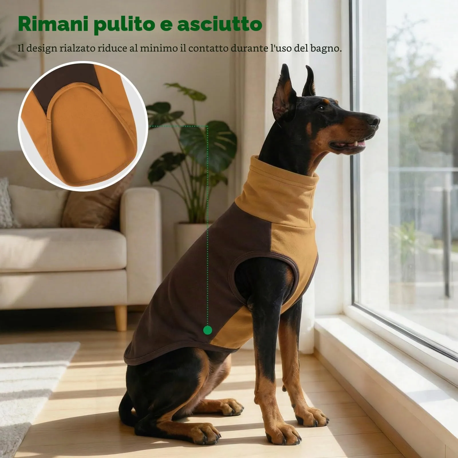 KONVINIT Maglione Cane Taglia Media in Felpa Leggera, Caldo Senza Maniche L - immagine 7