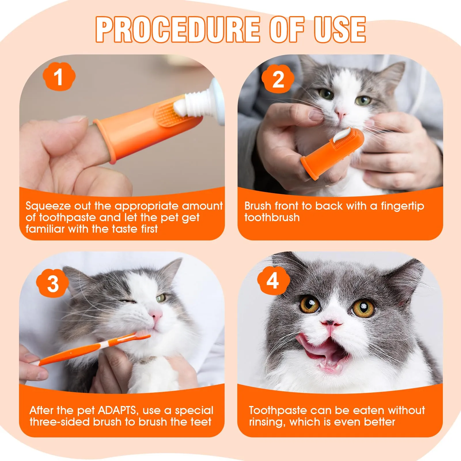 AllisWay Dentifricio per Cani, Spazzolino per Cani con Spazzolino d a Dito - immagine 5