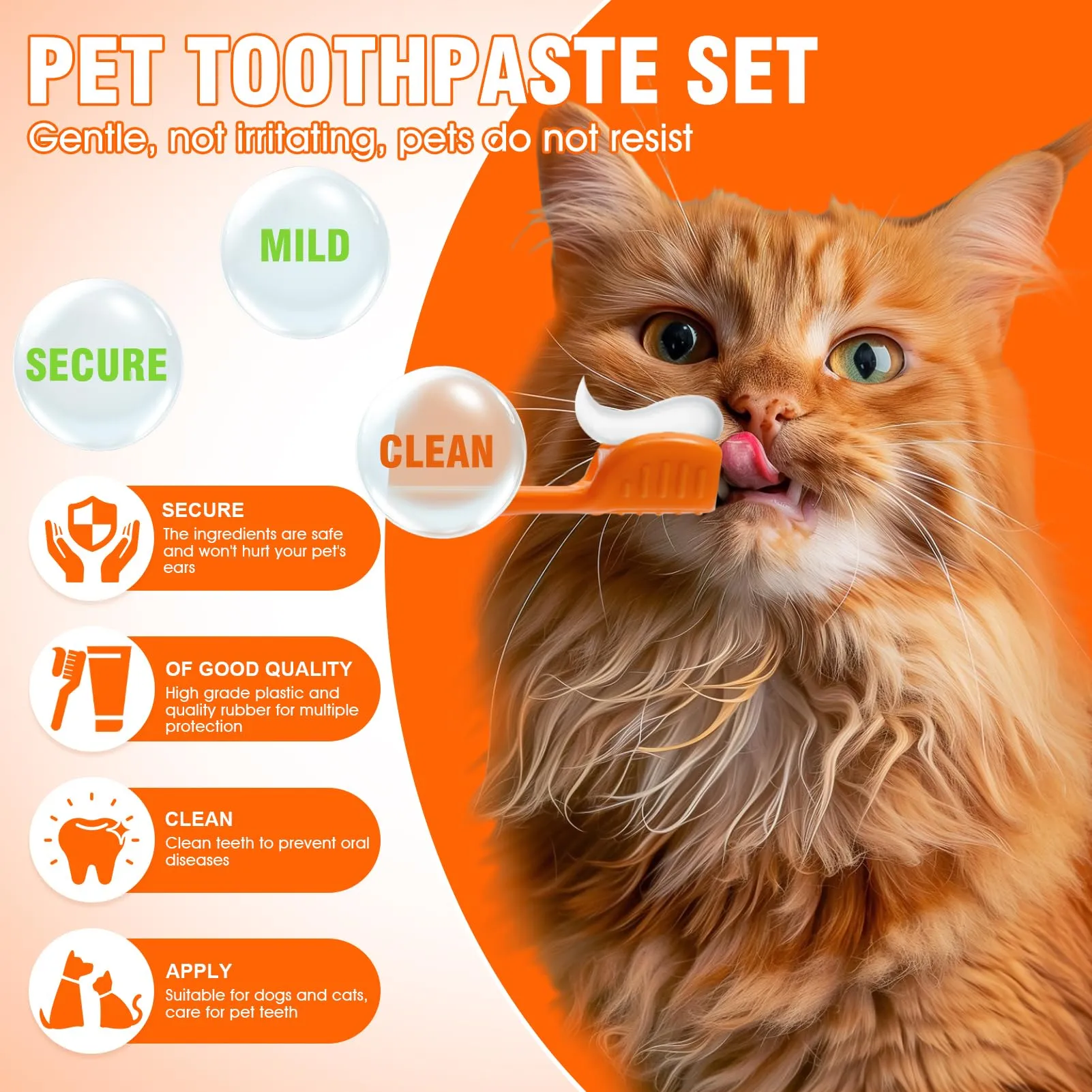 AllisWay Dentifricio per Cani, Spazzolino per Cani con Spazzolino d a Dito - immagine 6