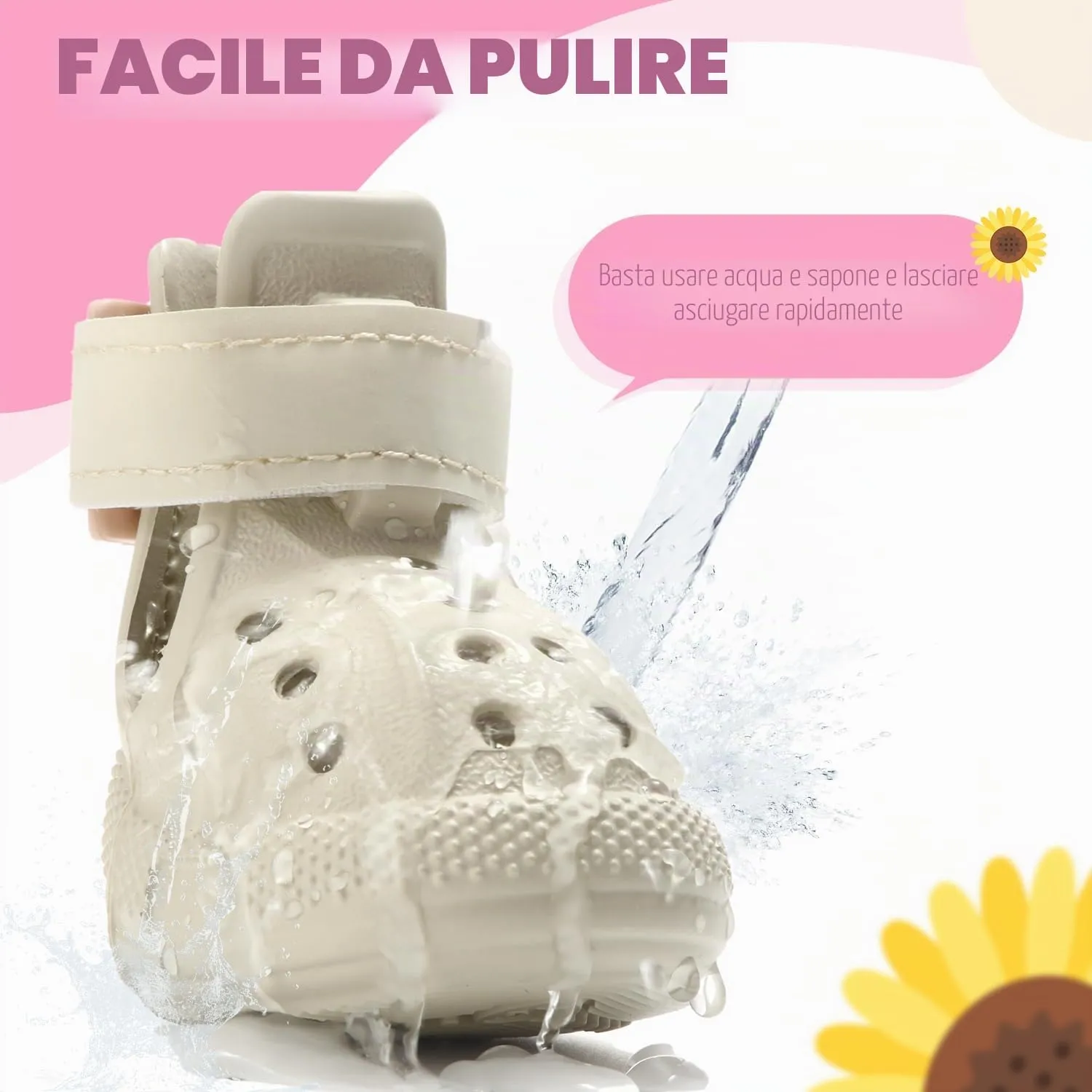 SlowTon Scarpe per cani per pavimenti caldi, sandali traspiranti antiscivolo per cani con strisce riflettenti, facili da indossare e togliere, facili da pulire - immagine 5