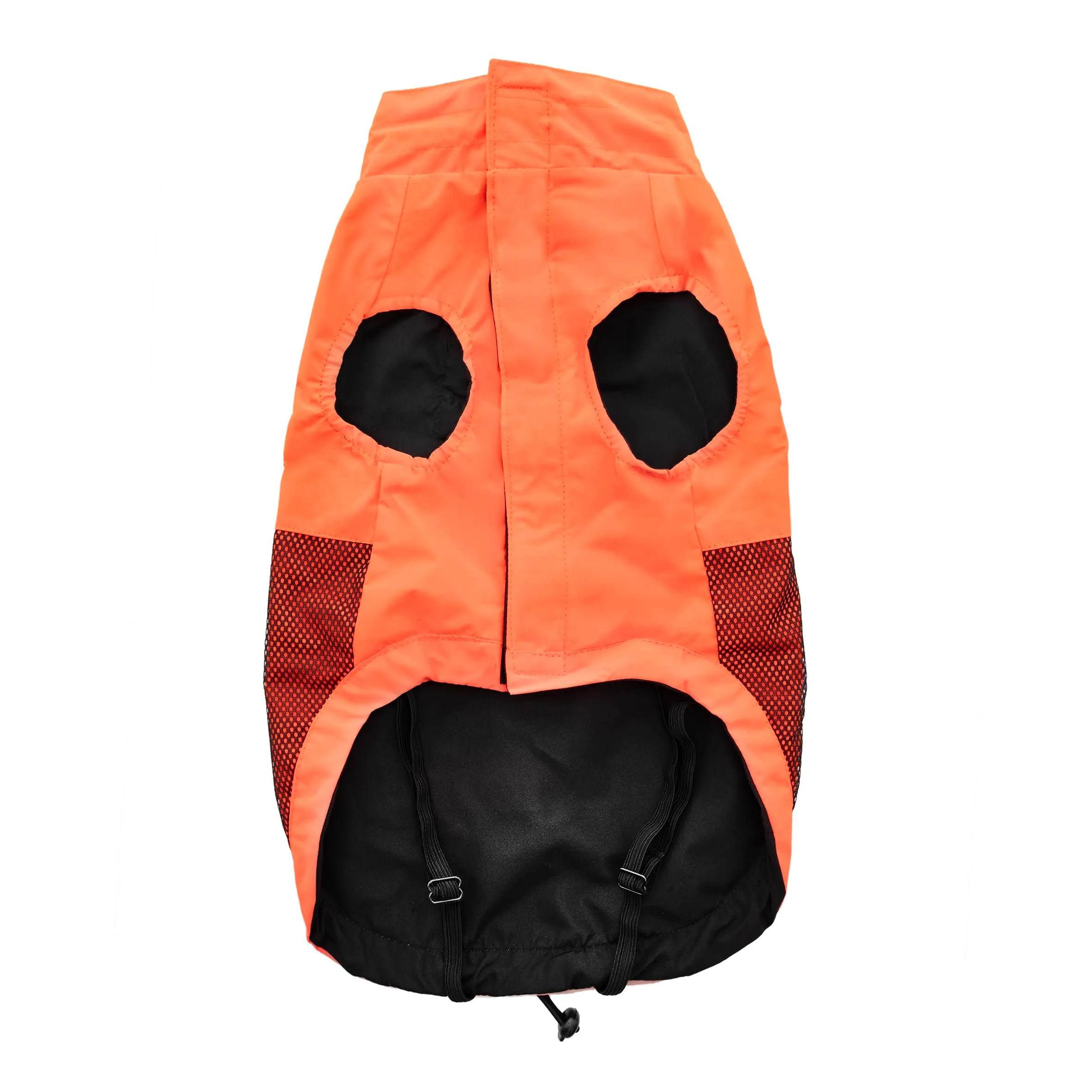 Record - Cappottino Impermeabile Antivento per Cani Confortevole, con Elastici per Zampe e Aderenza Collo Regolabili |S, Arancione, Lunghezza dorso 35 cm - immagine 3