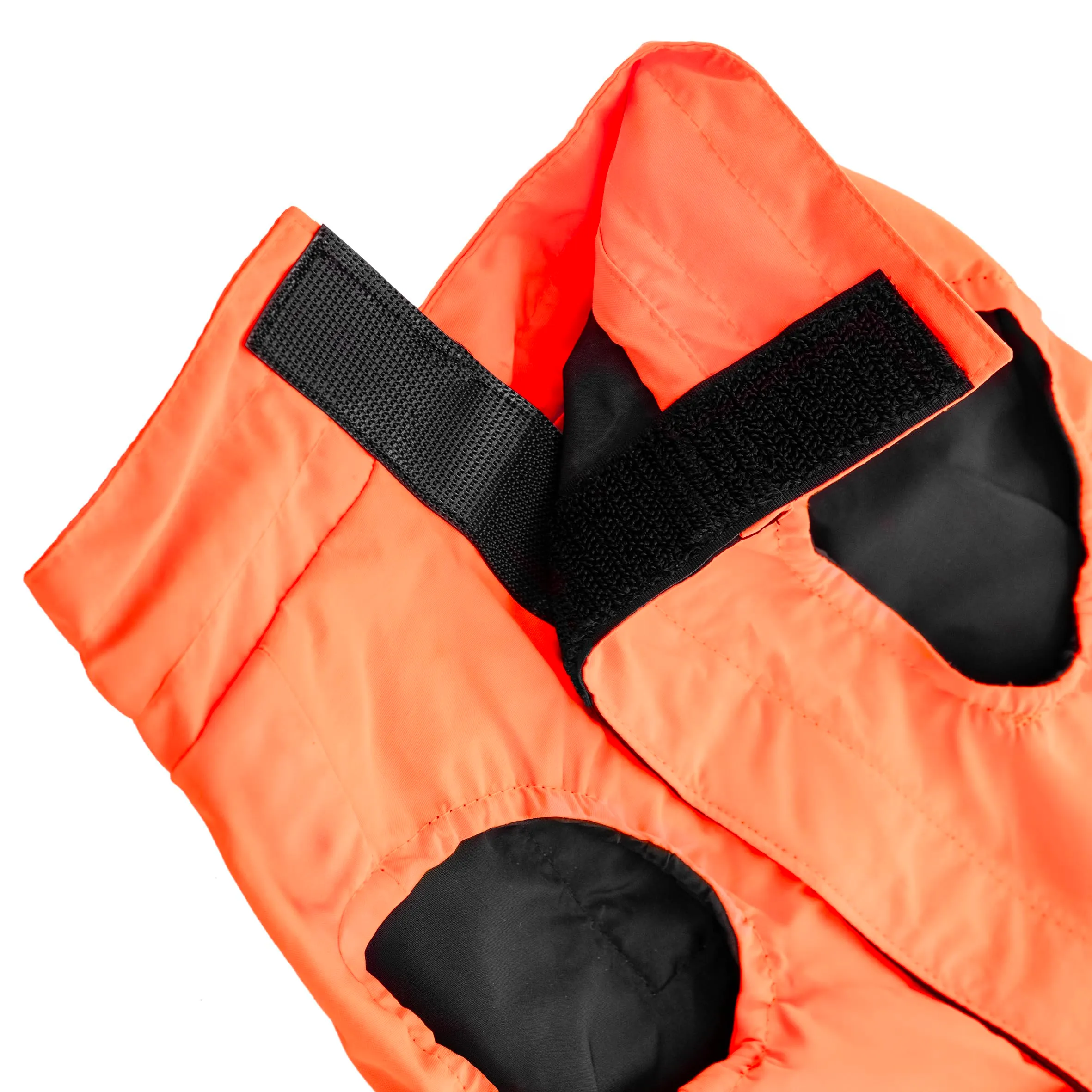 Record - Cappottino Impermeabile Antivento per Cani Confortevole, con Elastici per Zampe e Aderenza Collo Regolabili | M, Arancione, Lunghezza dorso 40 cm - immagine 4