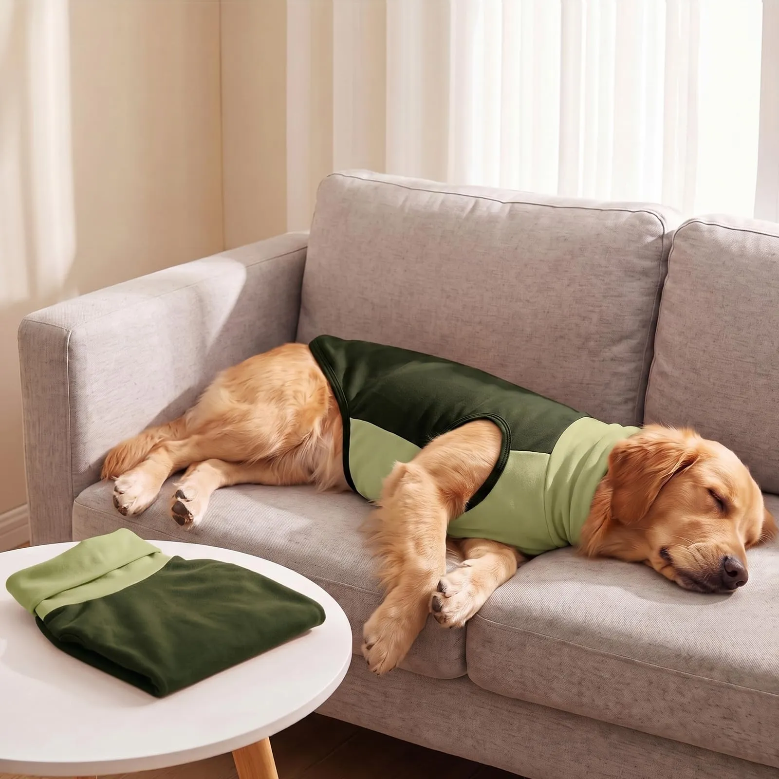 KONVINIT Maglione Cane Taglia Media in Felpa Leggera, Caldo Senza Maniche L - immagine 4