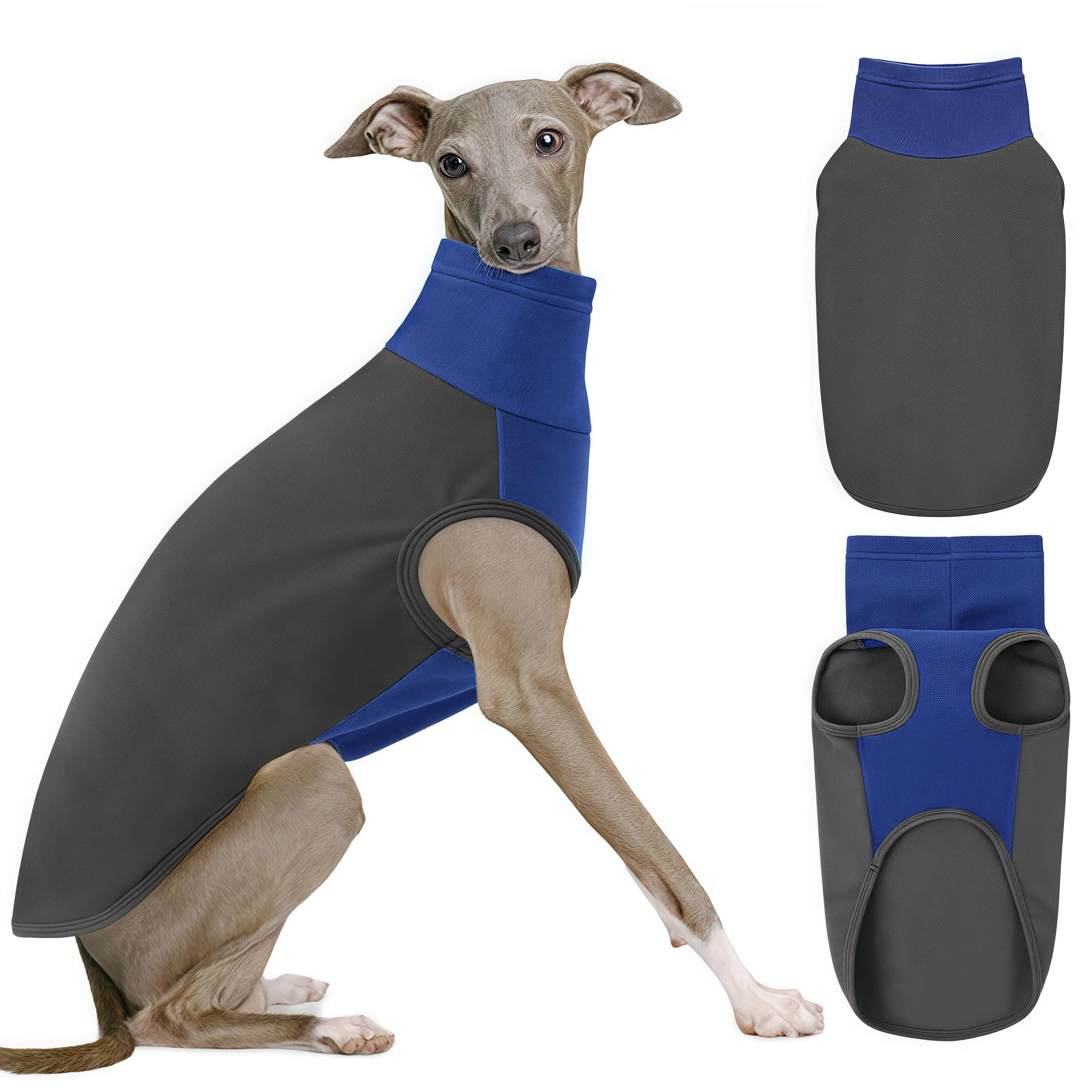 KONVINIT Maglione Cane in Felpa Leggera, Caldo Gilet Invernale con Apertura a U per la Coda, Taglie da M a 5XL Dog Sweater per Cani Medi e Grandi - immagine 1