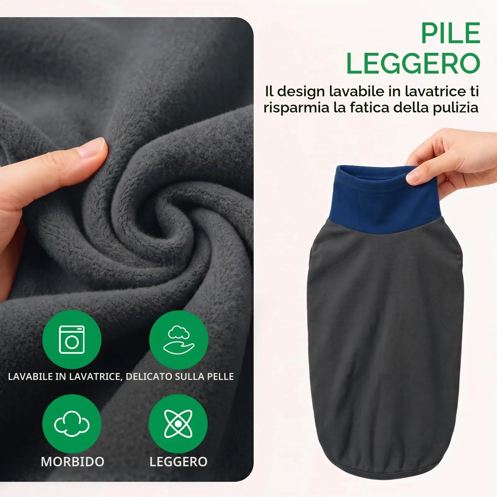 KONVINIT Maglione Cane Taglia Media in Felpa Leggera, Caldo Senza Maniche L - immagine 2