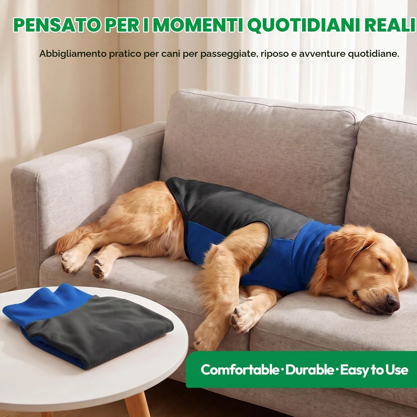 KONVINIT Maglione Cane Taglia Media in Felpa Leggera, Caldo Senza Maniche L - immagine 4