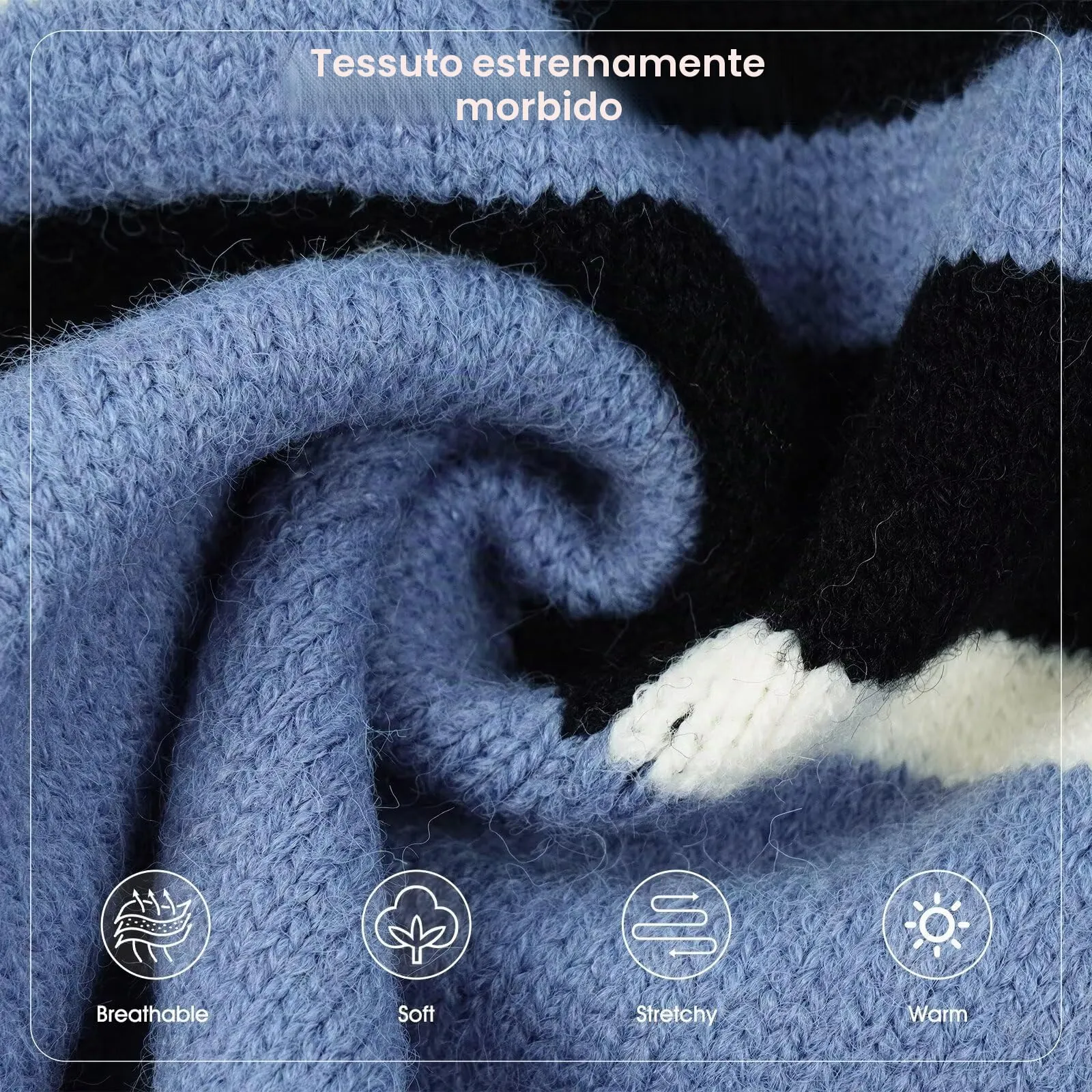 IECOii Maglione Whippet con Snood, Maglione Lurcher Caldo, Pullover Whippet Dolcevita a Maglia Elasticizzata Felpa, Vestiti Termici per Cani Pigiama Tuta per Tempo Freddo, Cappotto Abbigliamento - immagine 3