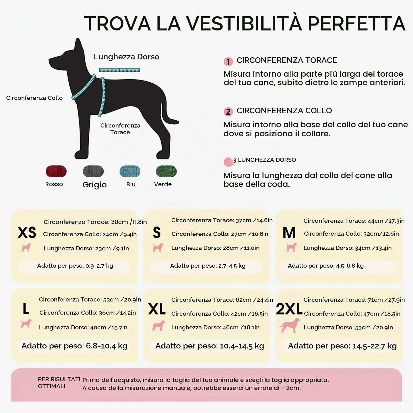 CITÉTOILE Maglione in Lana per Cani e Gatti Per Il Freddo Grigio S - immagine 4