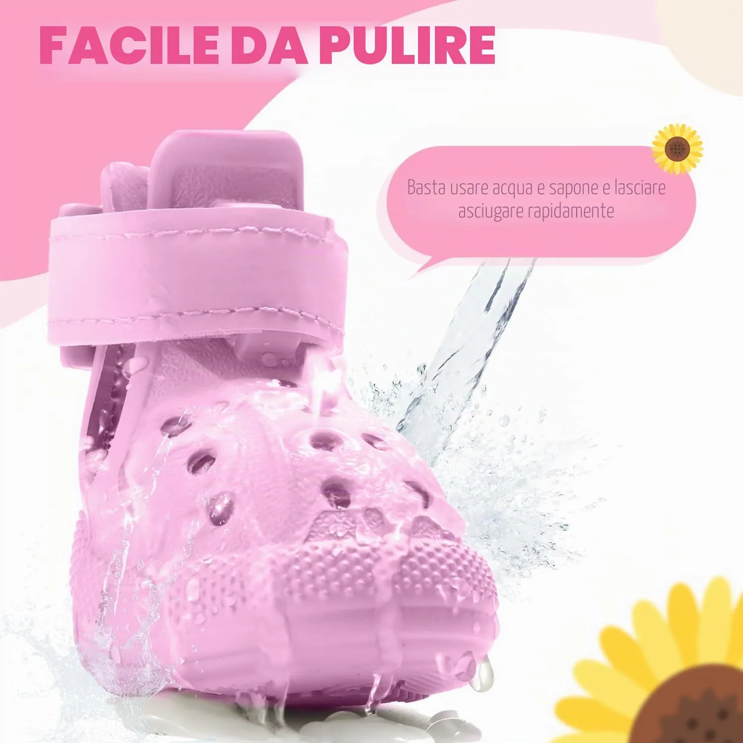 SlowTon Scarpe per cani per pavimenti caldi, sandali traspiranti antiscivolo per cani con strisce riflettenti, facili da indossare e togliere, facili da pulire - immagine 5