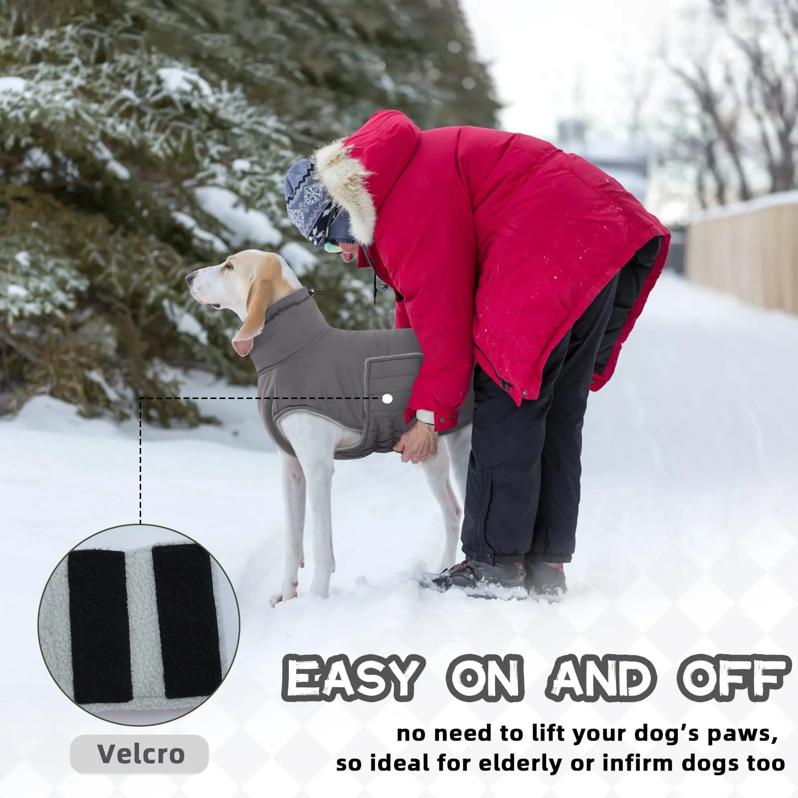 Hjumarayan Cappottino Cane Taglia Piccola - Imbottito Cappotti per Cani Invernali Giubbotto, Cappotto Pile Piumini per Cani Piccola Taglia, Grigio S - immagine 4