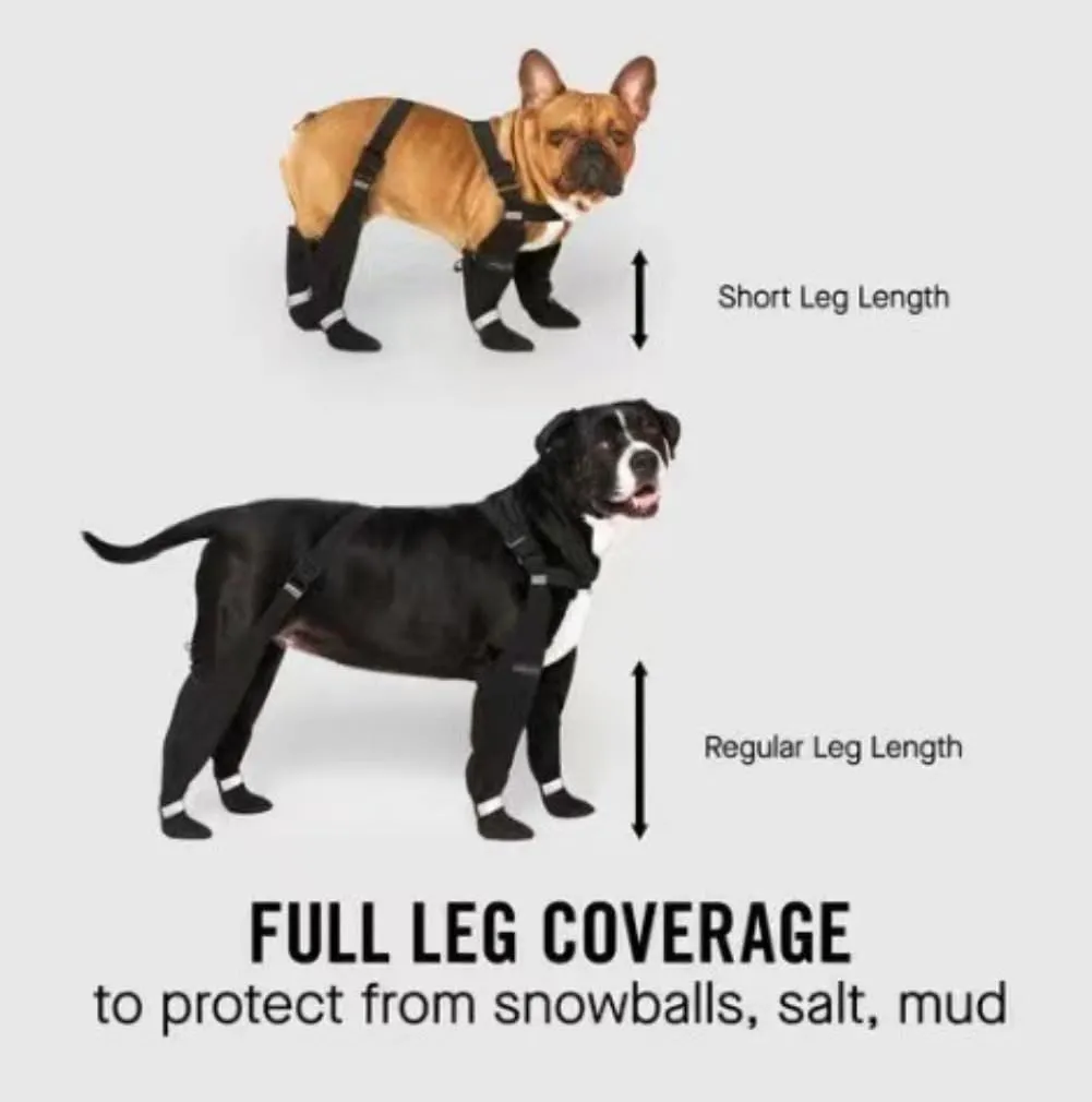 Stivali per cani con bretelle, impermeabili, stivali da pioggia per cani di taglia grande, suola in gomma, pantaloni da neve, protezioni per zampe, scarpe leggings, stivali da neve antiscivolo - immagine 4
