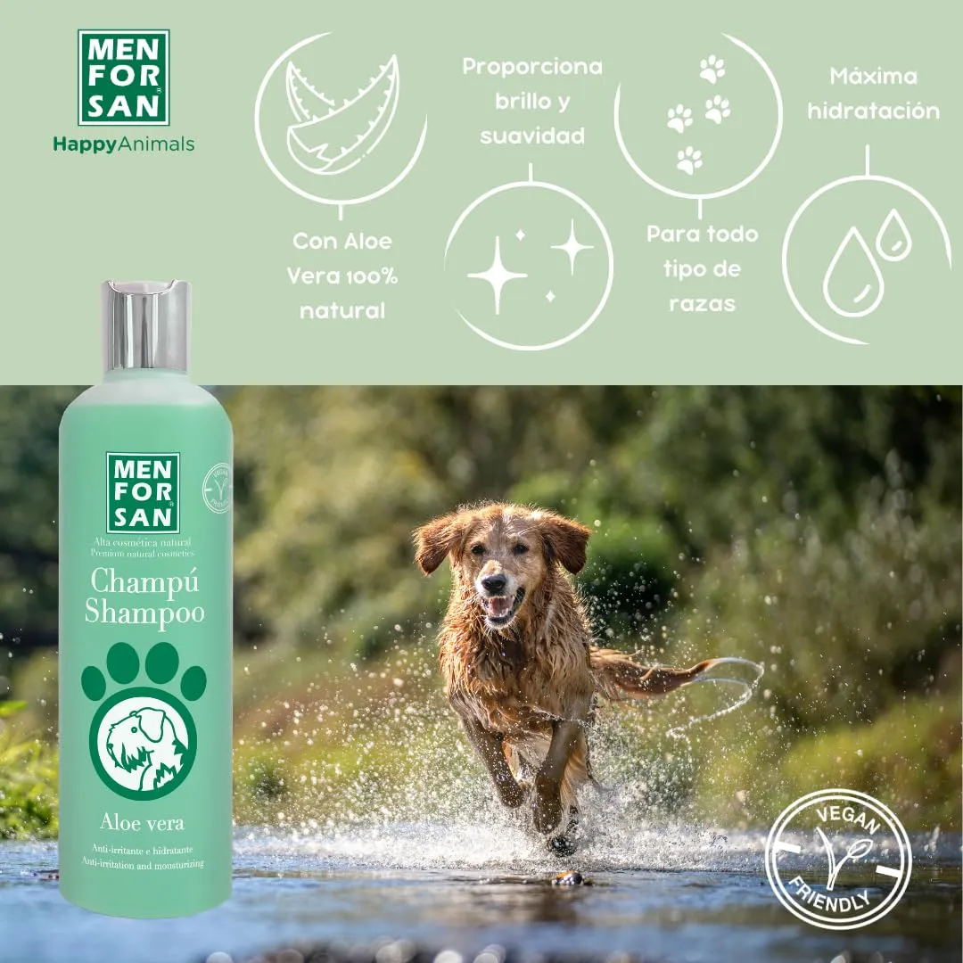 Shampoing pour animaux de compagnie Menforsan Chien Aloe Vera (300 ml) - immagine 3