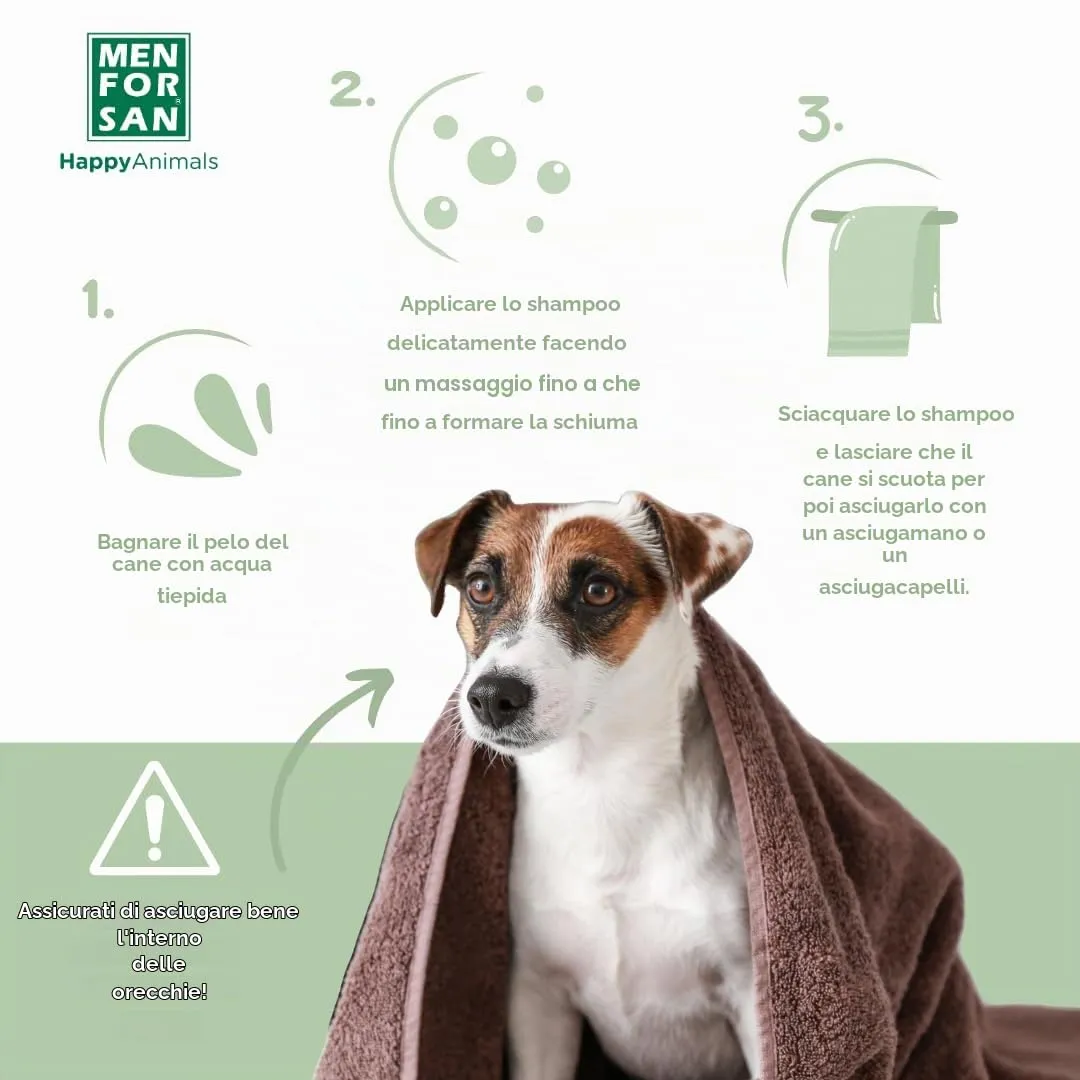Shampoing pour animaux de compagnie Menforsan Chien Aloe Vera (300 ml) - immagine 4