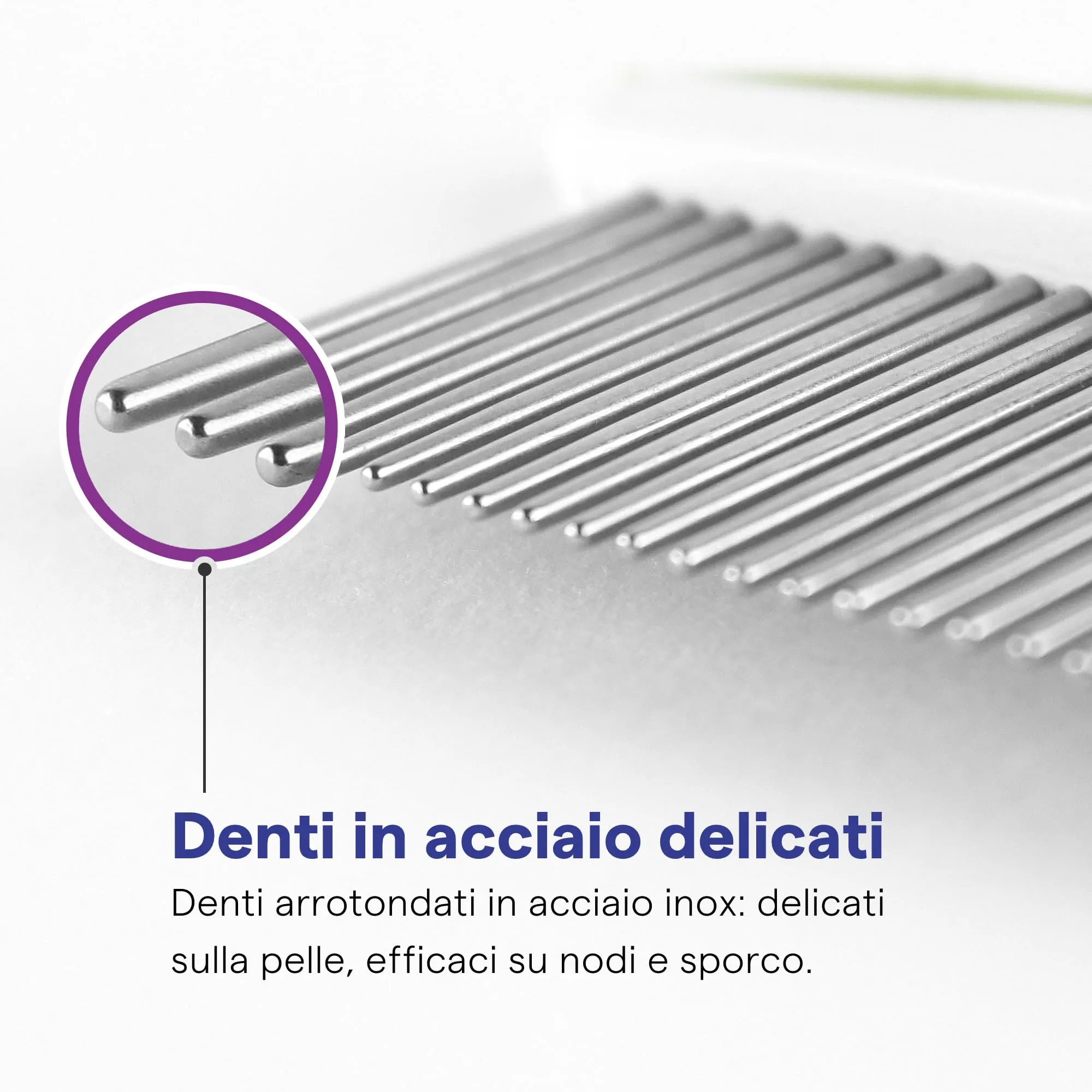 Pettine per Cani e Gatti - Rimuove Nodi, Grovigli e Pelo Infeltrito - Strumento per la Toelettatura con Denti in Acciaio Inox e Impugnatura Antiscivolo - Miglior Pettine per la Cura del Pelo a Casa - immagine 3