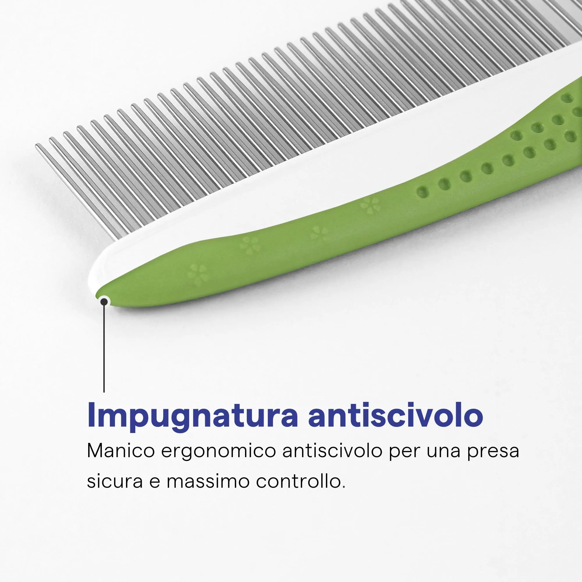 Pettine per Cani e Gatti - Rimuove Nodi, Grovigli e Pelo Infeltrito - Strumento per la Toelettatura con Denti in Acciaio Inox e Impugnatura Antiscivolo - Miglior Pettine per la Cura del Pelo a Casa - immagine 4