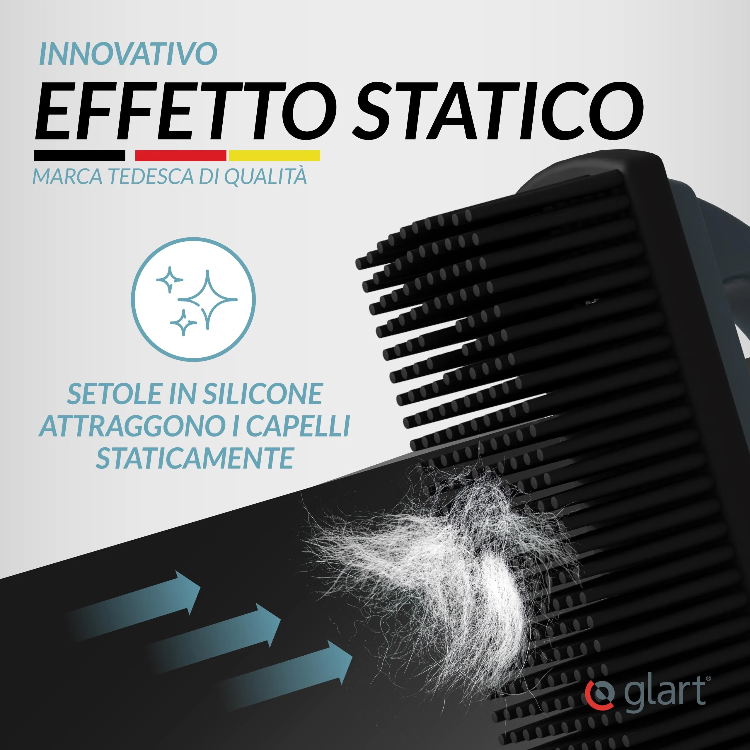 Glart 44THB Spazzola per Cani, per Peli di Animali, Rimuove Peli di Animali e Sporco da Tutti i Sedili, Tappezzeria, Grigio (Anthracite) - immagine 5