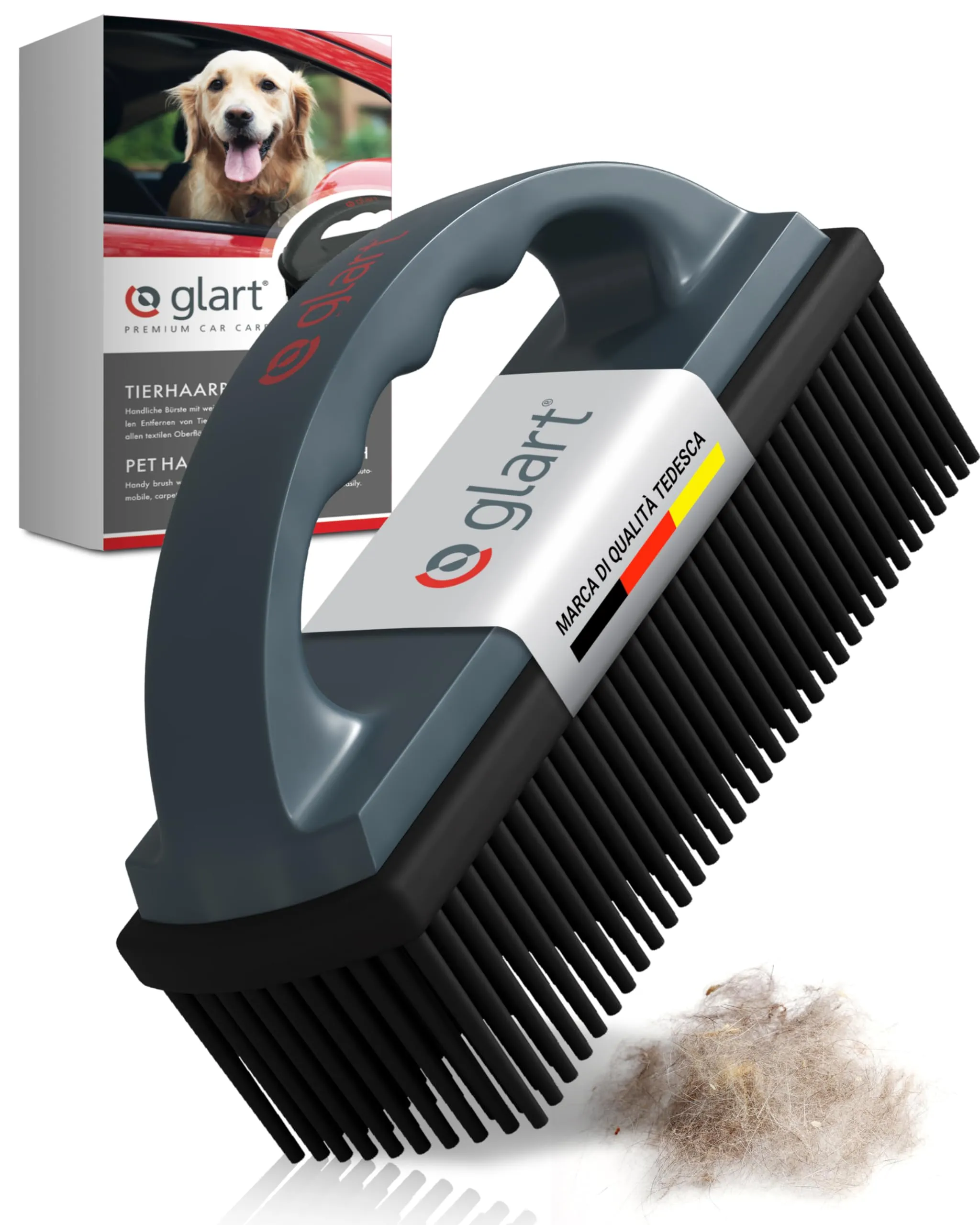 Glart 44THB Spazzola per Cani, per Peli di Animali, Rimuove Peli di Animali e Sporco da Tutti i Sedili, Tappezzeria, Grigio (Anthracite) - immagine 10