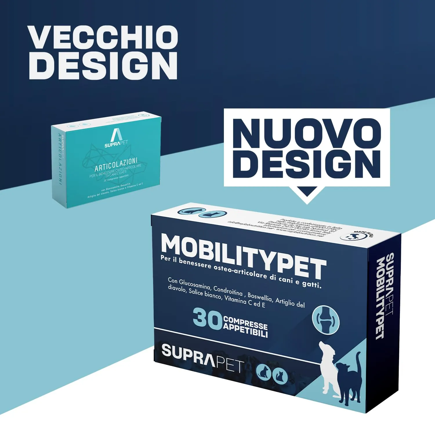 Suprapet MobilityPet Cani e Gatti - Supporto per Ossa e Cartilagini - Con Boswelia Glucosammina, Condroitina, MSM, Artiglio, Vitamina C (30 compresse) - immagine 7