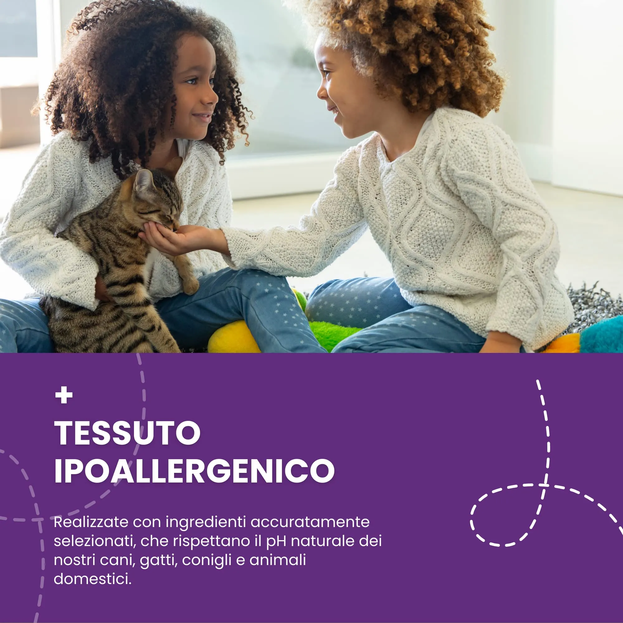 Italian Pet - Salviette Biodegradabili Aloe Vera e Lavanda - Salviette Detergenti Umidificate per Zampe, Muso e Pelo di Cani, Gatti, Conigli, Animali Domestici - 50 Salviette BIO Monouso, 15x19 cm - immagine 8