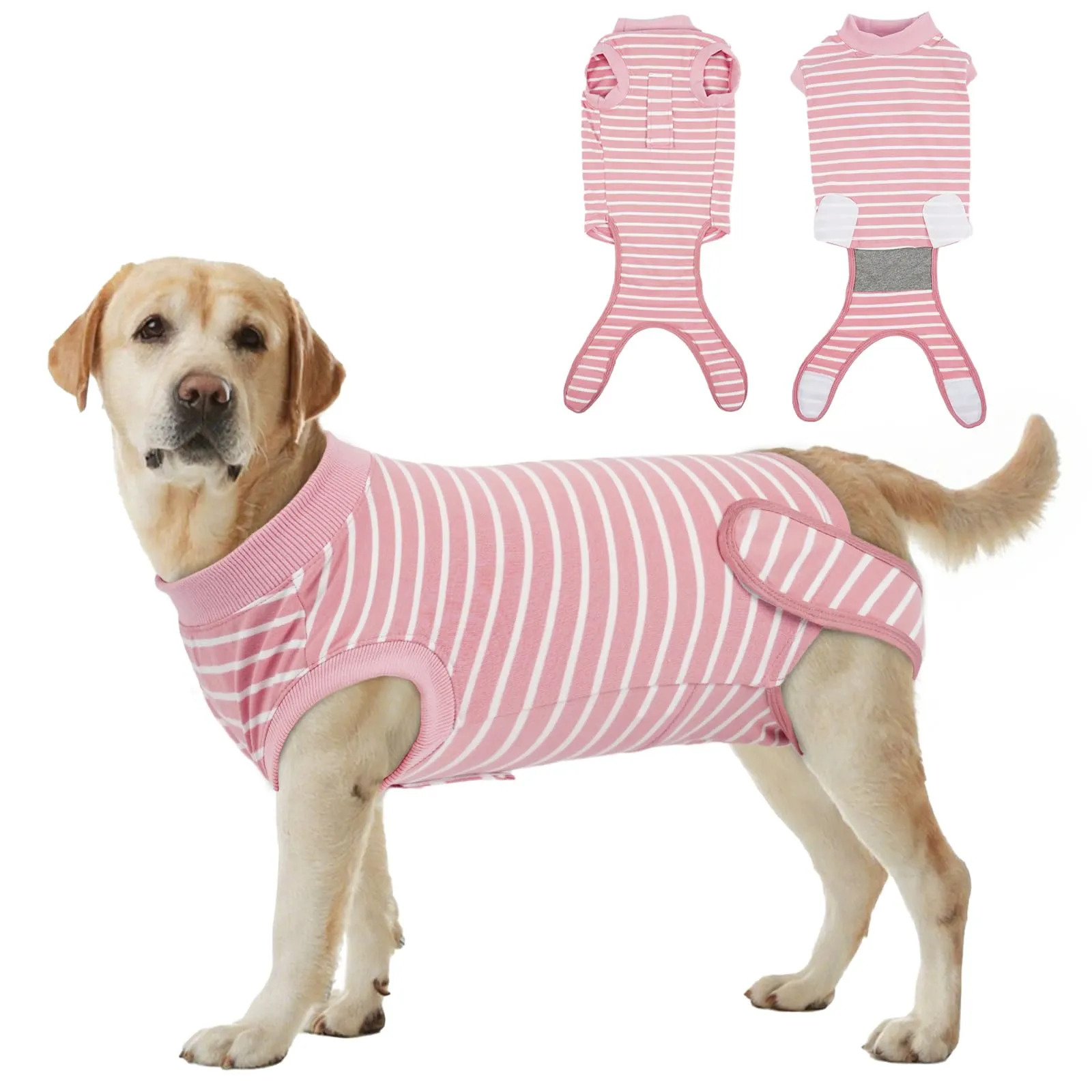 Hjumarayan Tuta Post Operatoria per Cani – Body Chirurgico Antileccamento, Alternativa al Collare Elisabettiano, Ideale Dopo Sterilizzazione e Interventi Chirurgici, Rosa XXL - immagine 1