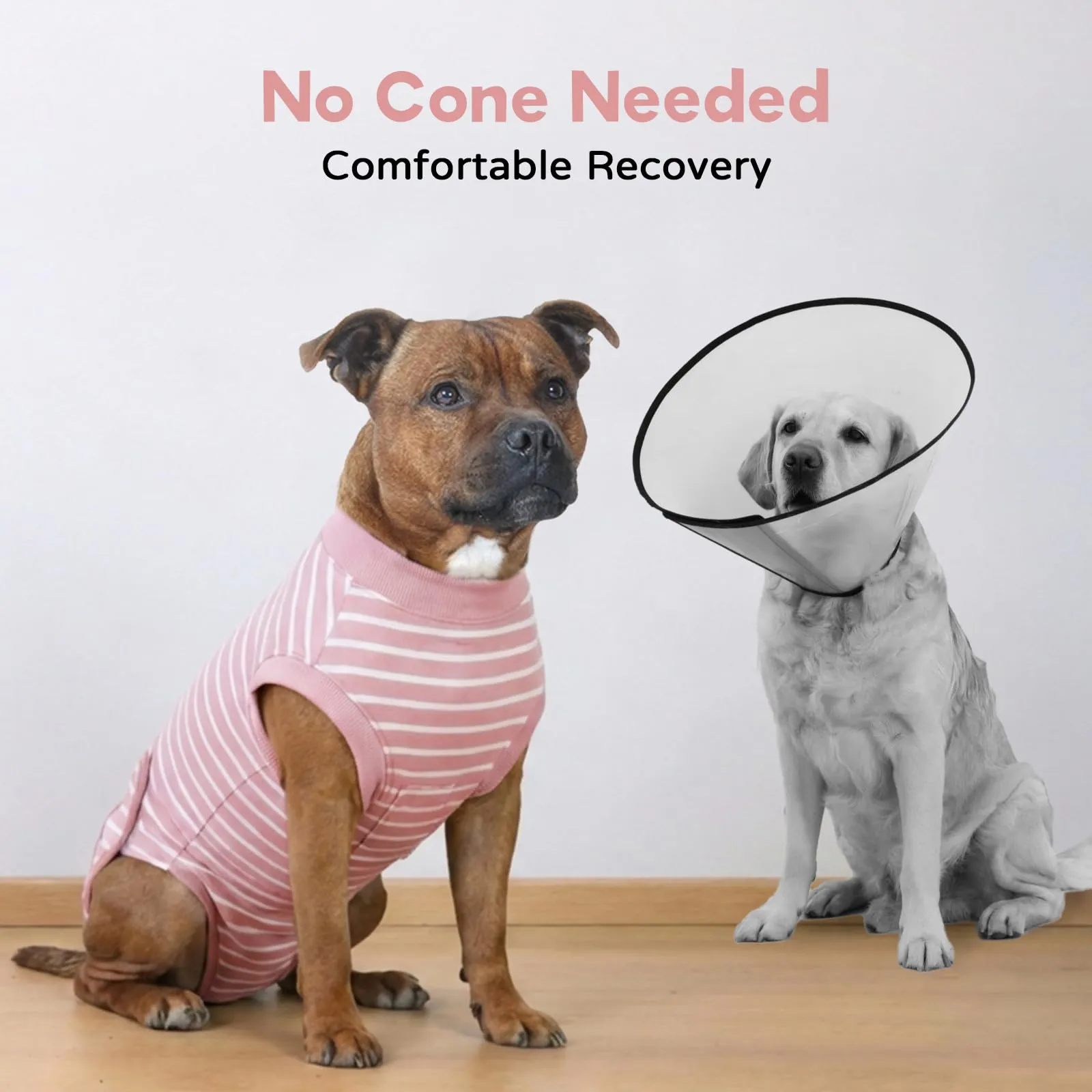 Hjumarayan Tuta Post Operatoria per Cani – Body Chirurgico Antileccamento, Alternativa al Collare Elisabettiano, Ideale Dopo Sterilizzazione e Interventi Chirurgici, Rosa XXL - immagine 4