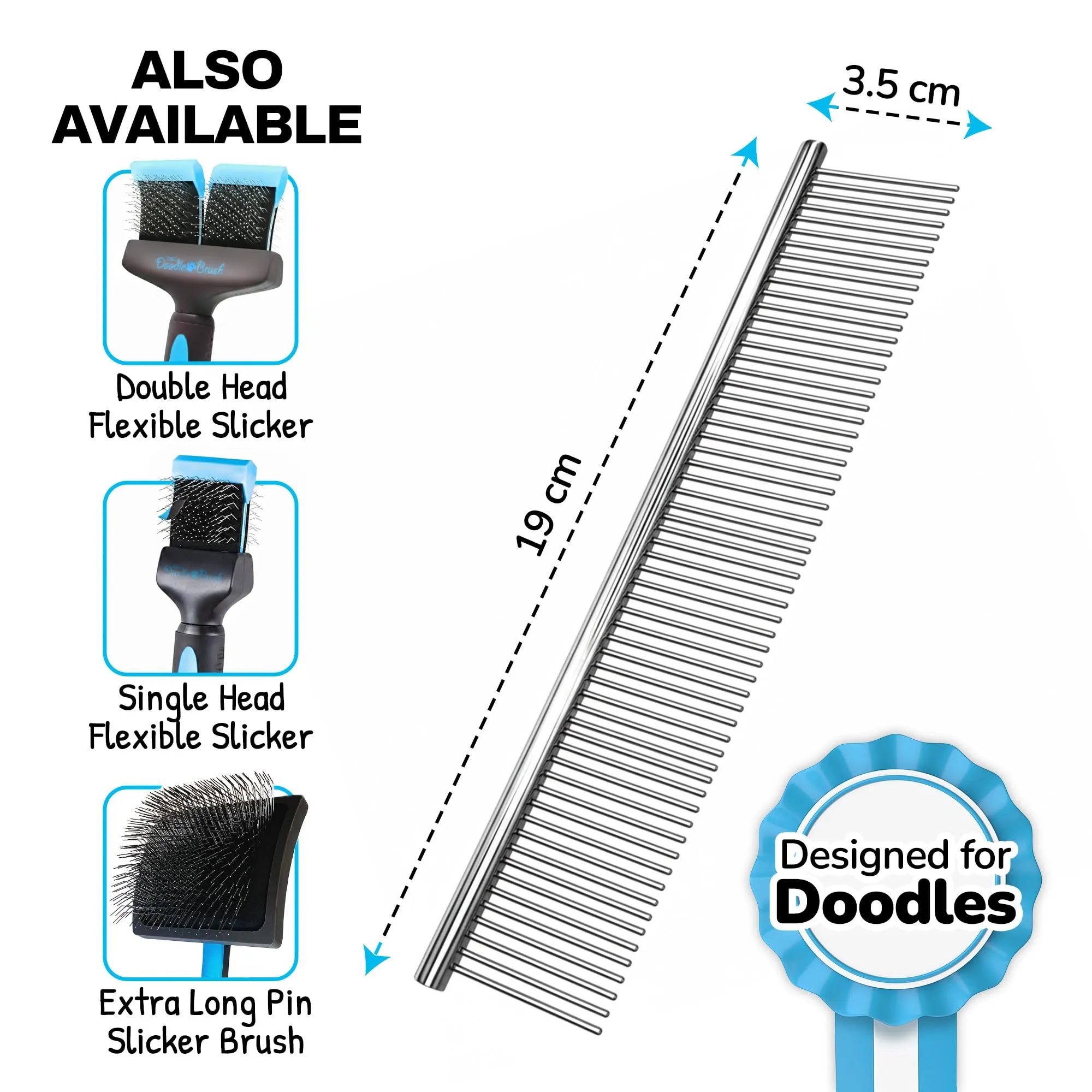 The Doodle Brush Pettine Metallico Per Cani In Acciaio Inossidabile - immagine 7