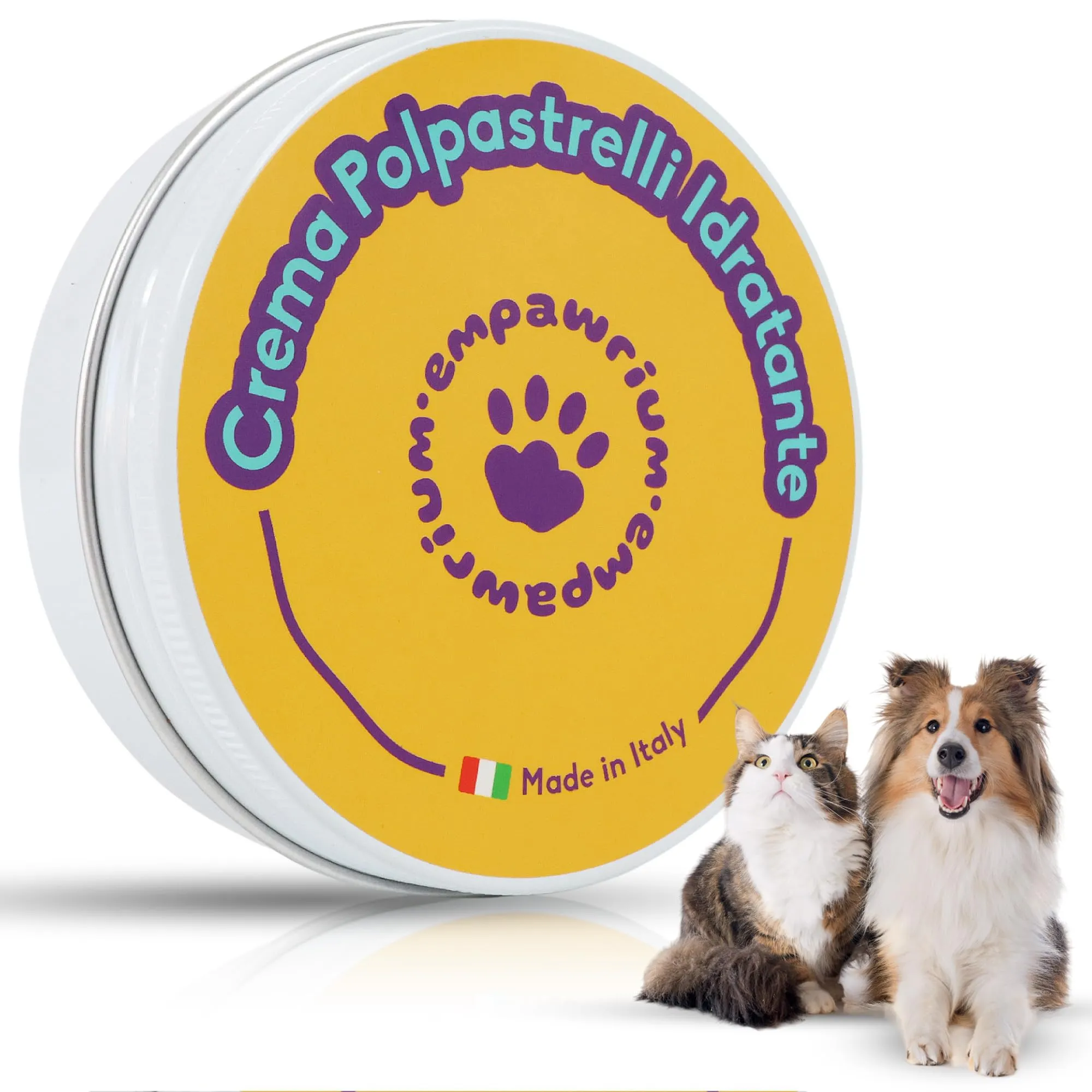 Crema Polpastrelli Cane e Gatto Idratante 100ML, Made in Italy - Balsamo Protettivo per Cuscinetti delle Zampe o Naso - Proprietà Cicatrizzante e Lenitiva con Aloe Vera, Olio Cocco, Vit.E, Cera d’Api - immagine 1