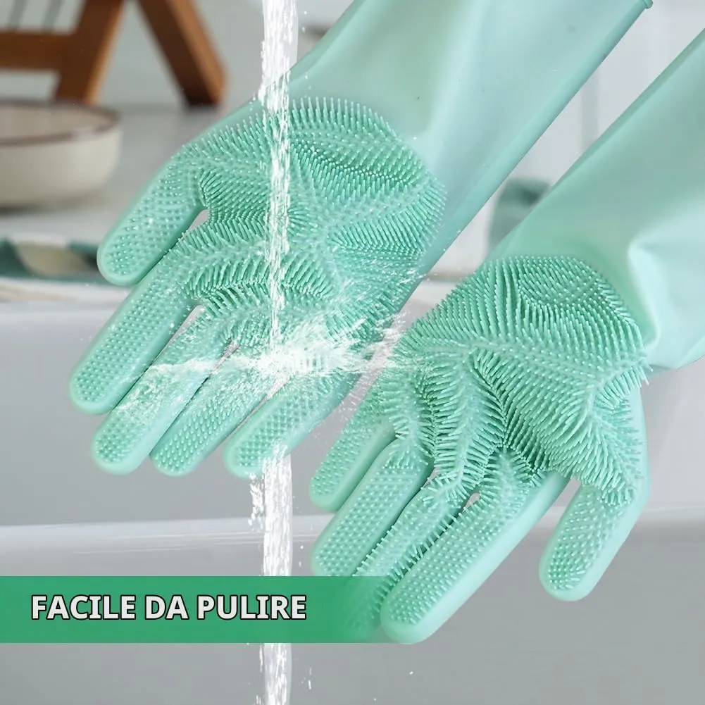 AMFUN Guanti da Toelettatura per Animali Domestici, Guanto per Gatti Cani, Guanti da Bagno in Morbido Silicone con Spazzola A Setole Morbide per Cani Gatti Coniglio - immagine 8