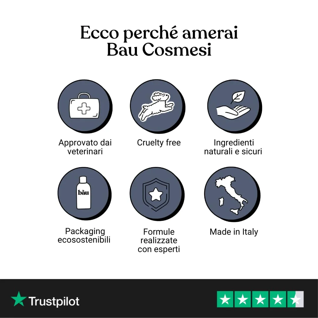 Bau Profumo per Cani Lunga Durata – Deodorante Cane Naturale con Camomilla e Bacche Rosa – Profumo per Cani Lenitivo e Rinfrescante – Spray Senza Alcol – Rilassante - immagine 8