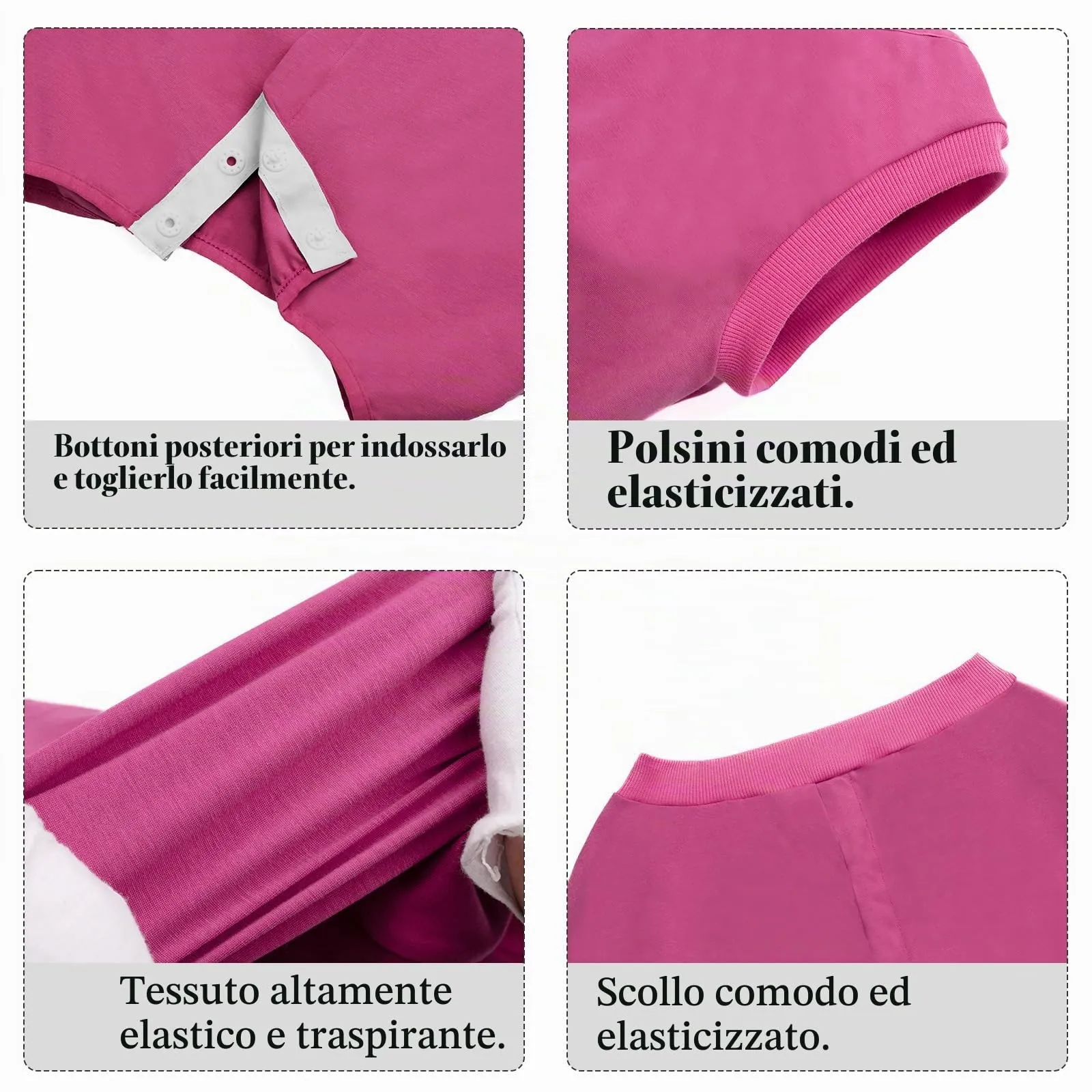 Cyponpy Body Post Operatorio Cane Femmina Maschio Tuta Pigiama Protezione Ferite per Cani Tutina Post Operatoria Cane Vestito Recupero Body per Cani dopo Sterilizzazione Chirurgico Alternative Collare - immagine 4