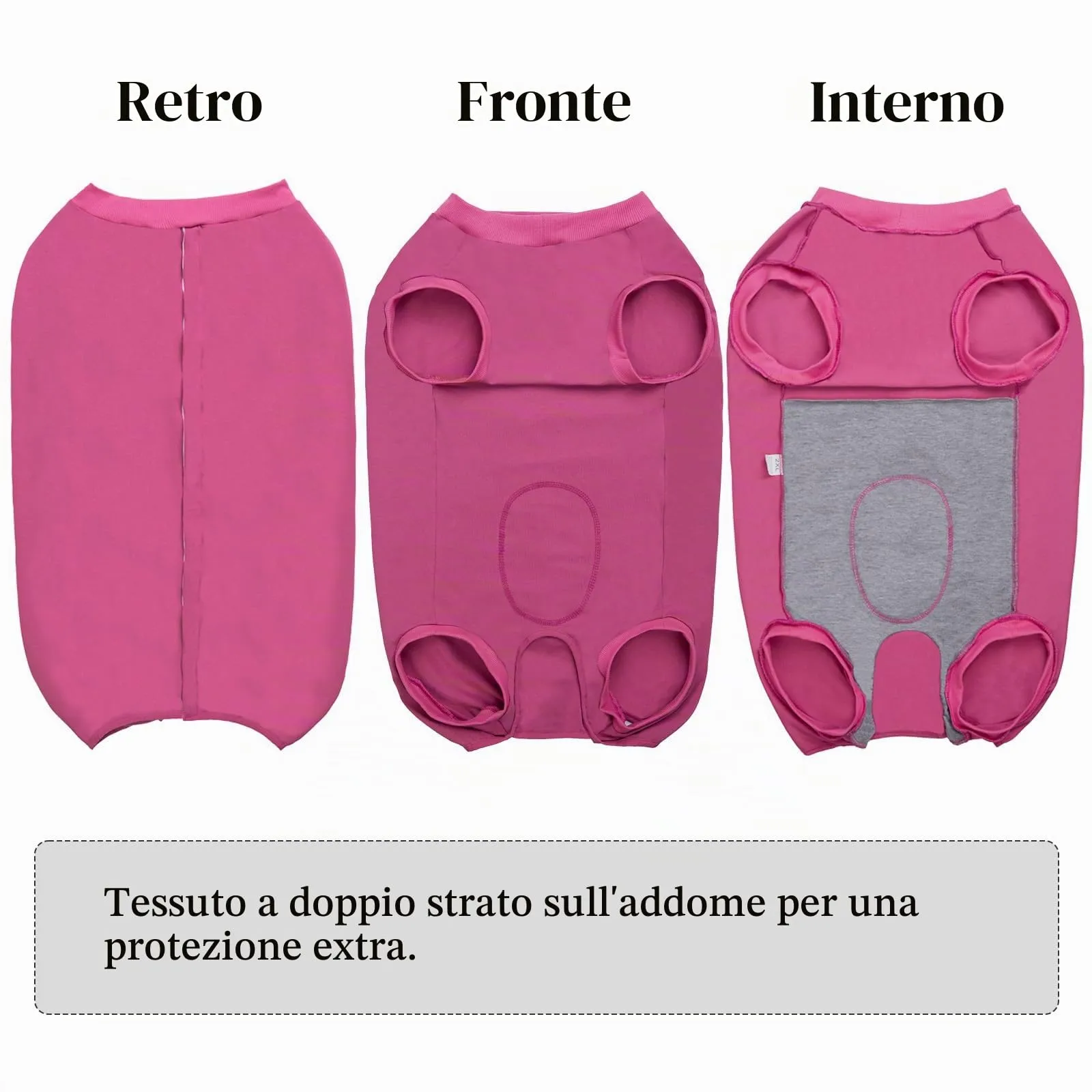 Cyponpy Body Post Operatorio Cane Femmina Maschio Tuta Pigiama Protezione Ferite per Cani Tutina Post Operatoria Cane Vestito Recupero Body per Cani dopo Sterilizzazione Chirurgico Alternative Collare - immagine 6