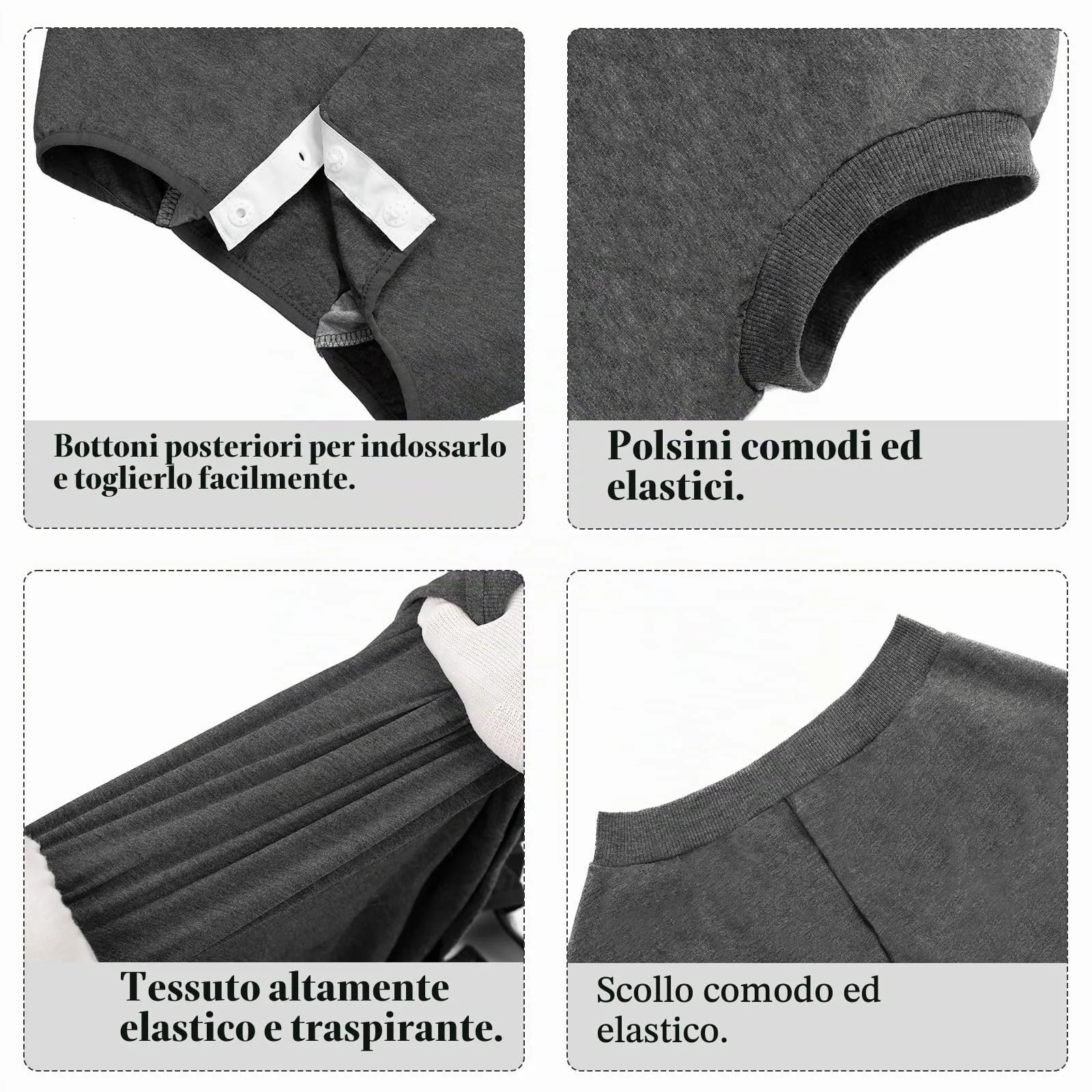Cyponpy Body Post Operatorio Cane Femmina Maschio Tuta Pigiama Protezione Ferite per Cani Tutina Post Operatoria Cane Vestito Recupero Body per Cani dopo Sterilizzazione Chirurgico Alternative Collare - immagine 4