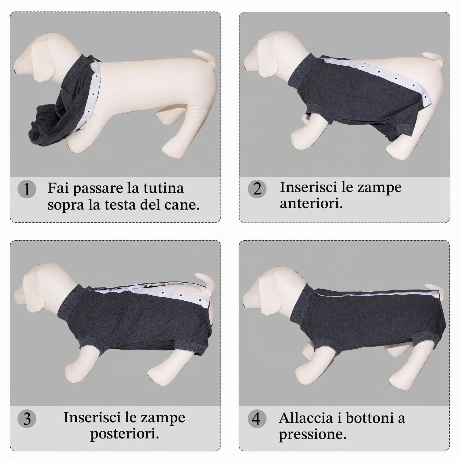 Cyponpy Body Post Operatorio Cane Femmina Maschio Tuta Pigiama Protezione Ferite per Cani Tutina Post Operatoria Cane Vestito Recupero Body per Cani dopo Sterilizzazione Chirurgico Alternative Collare - immagine 5