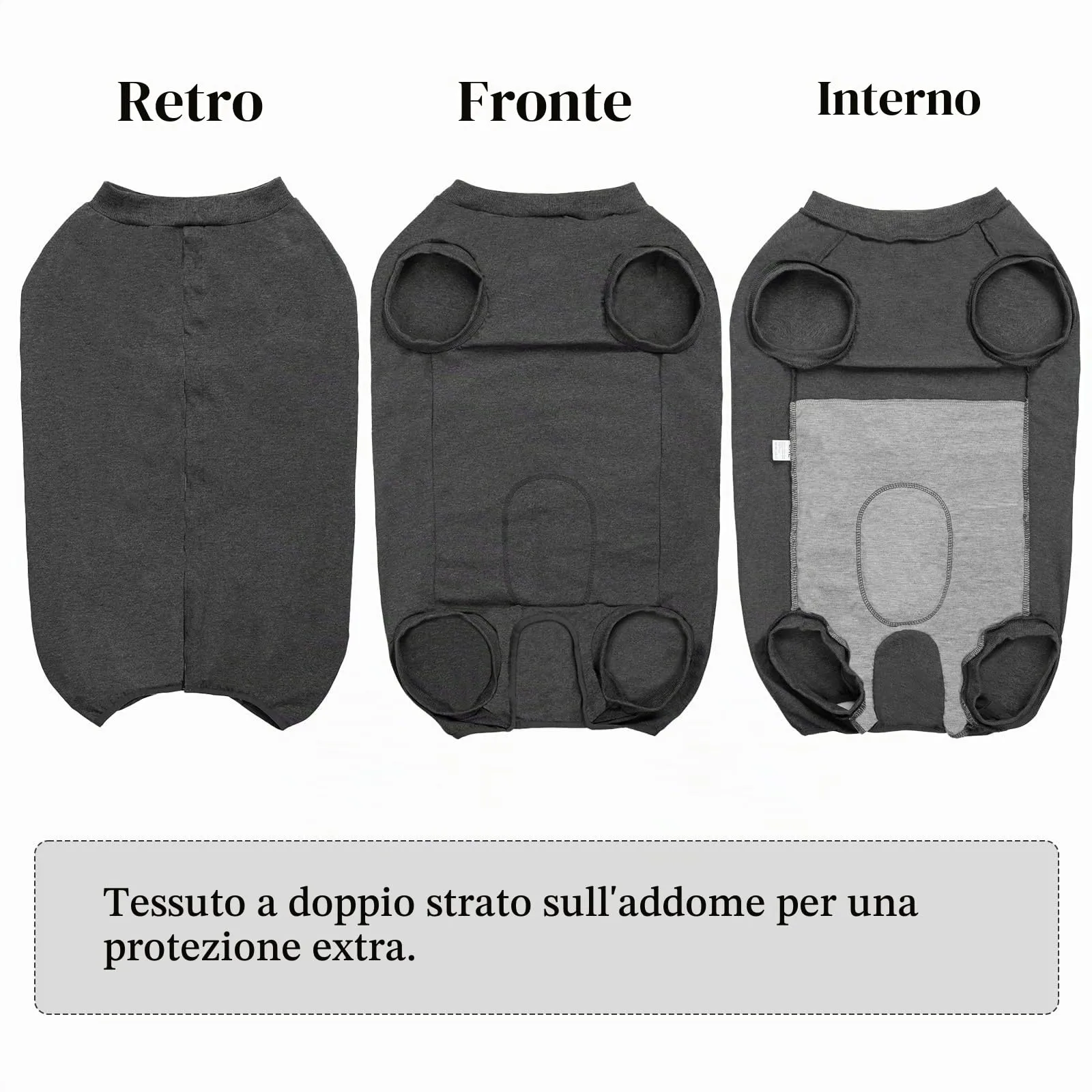 Cyponpy Body Post Operatorio Cane Femmina Maschio Tuta Pigiama Protezione Ferite per Cani Tutina Post Operatoria Cane Vestito Recupero Body per Cani dopo Sterilizzazione Chirurgico Alternative Collare - immagine 6