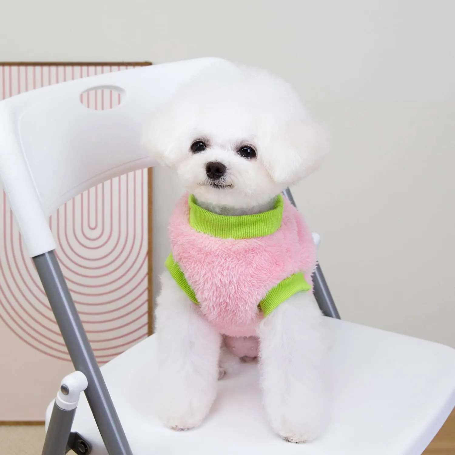 Izefia Cane Maglione Vestiti Abbigliamento Felpe Maglioni di Lana Con Guinzaglio Passante Inverno Caldo Felpa Camicia Pigiama Morbido Modello Carino Gilet Maglione per Cane di Piccola Taglia Gatto - immagine 4