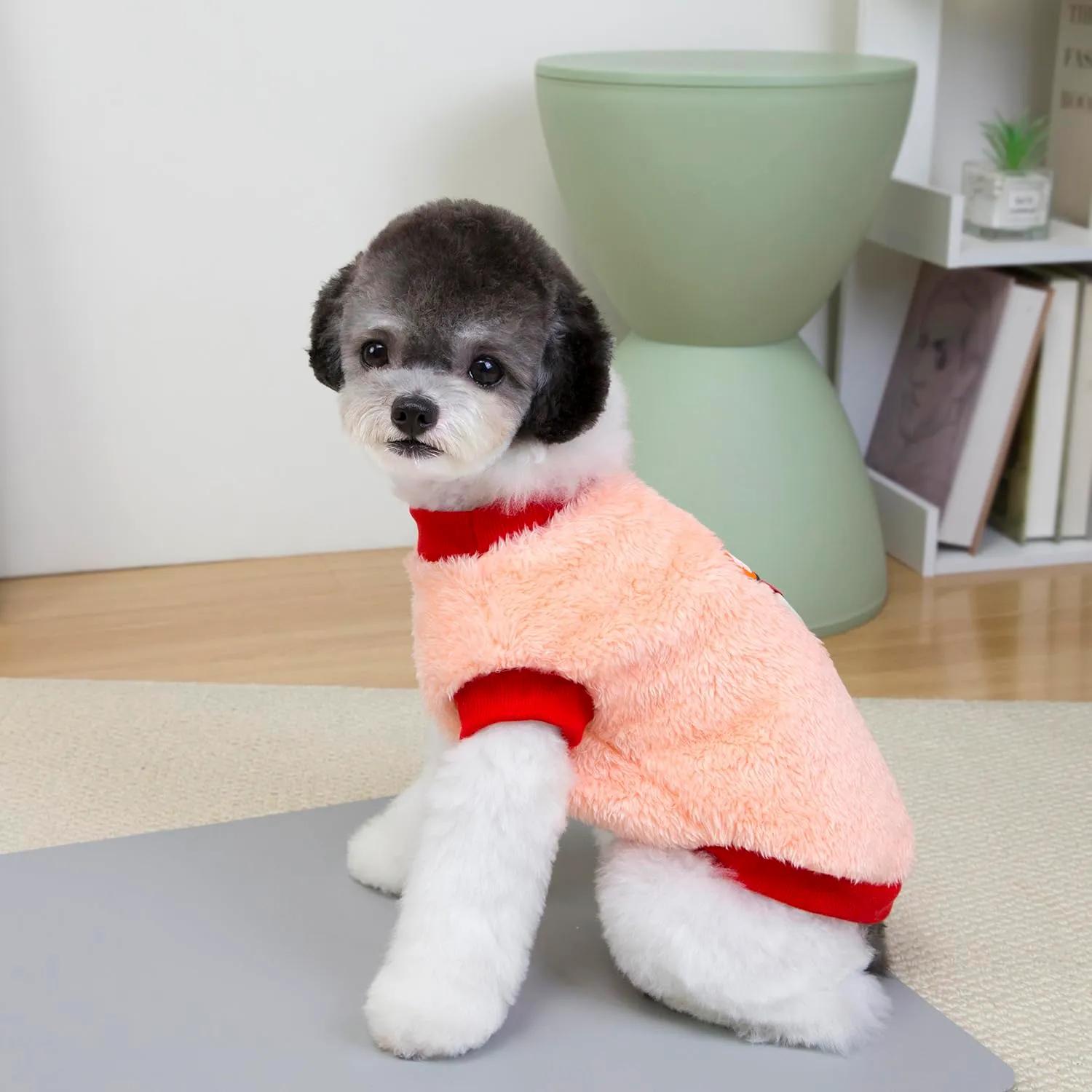 Izefia Cane Maglione Vestiti Abbigliamento Felpe Maglioni di Lana Con Guinzaglio Passante Inverno Caldo Felpa Camicia Pigiama Morbido Modello Carino Gilet Maglione per Cane di Piccola Taglia Gatto - immagine 3
