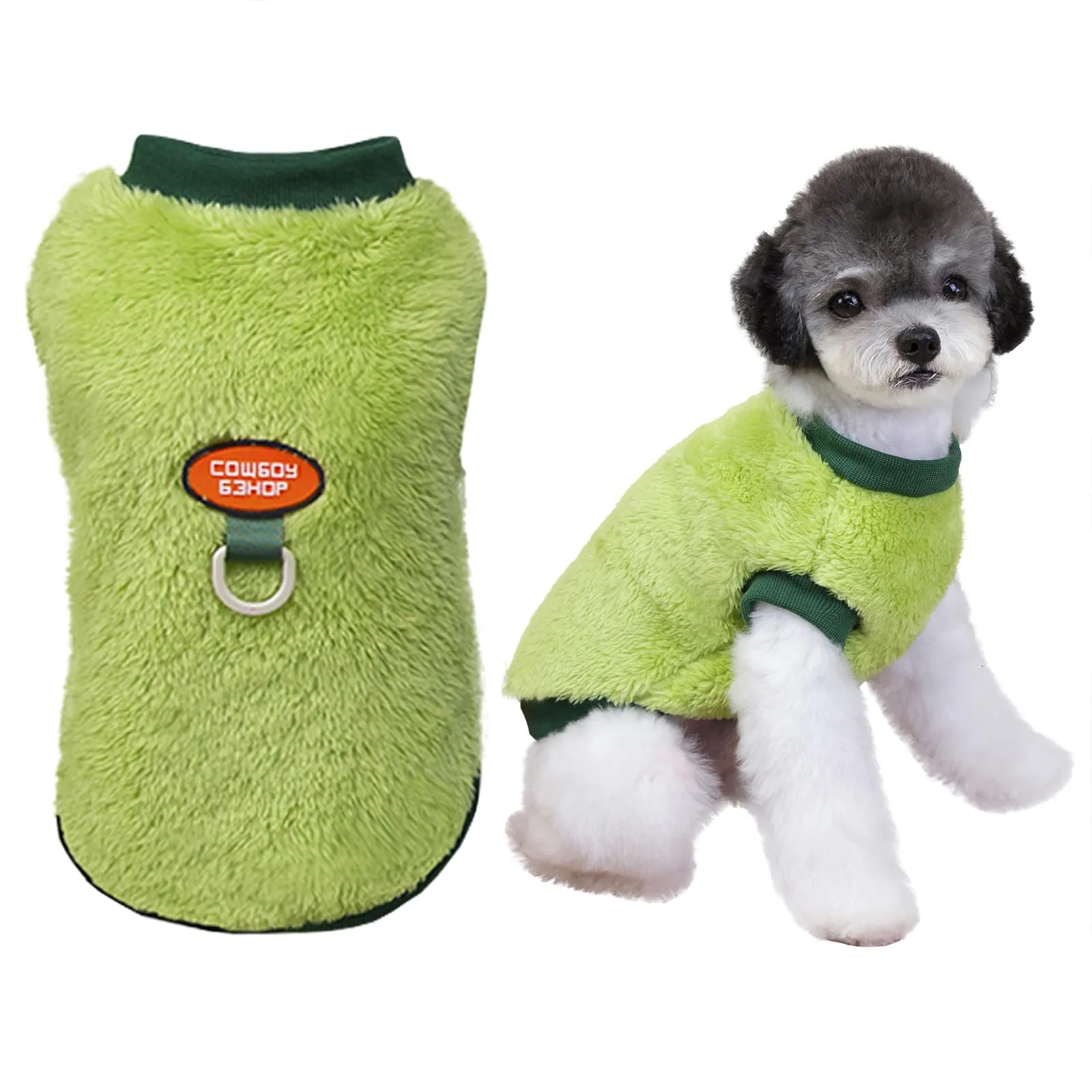 Izefia Cane Maglione Vestiti Abbigliamento Felpe Maglioni di Lana Con Guinzaglio Passante Inverno Caldo Felpa Camicia Pigiama Morbido Modello Carino Gilet Maglione per Cane di Piccola Taglia Gatto - immagine 1