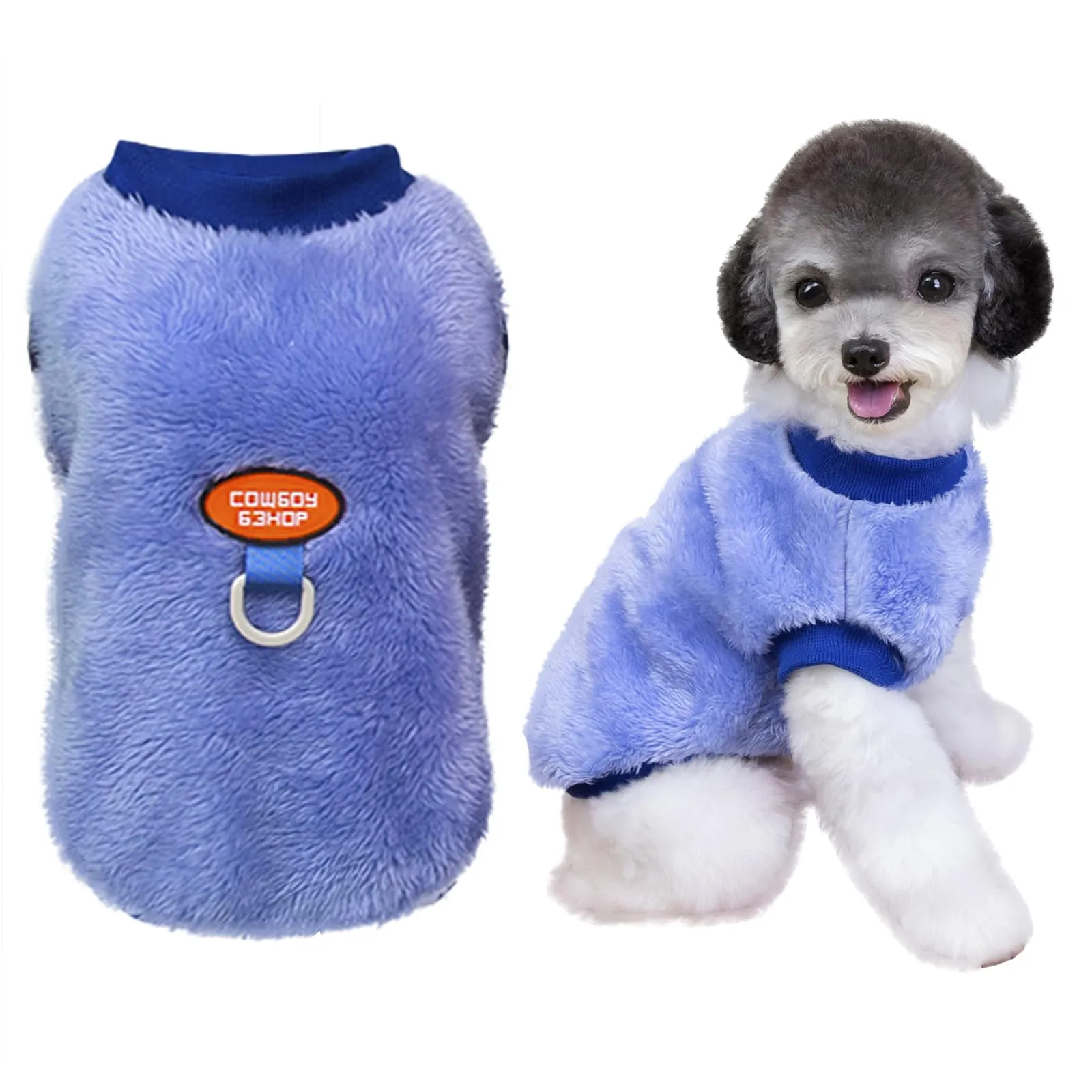 Izefia Cane Maglione Vestiti Abbigliamento Felpe Maglioni di Lana Con Guinzaglio Passante Inverno Caldo Felpa Camicia Pigiama Morbido Modello Carino Gilet Maglione per Cane di Piccola Taglia Gatto - immagine 1