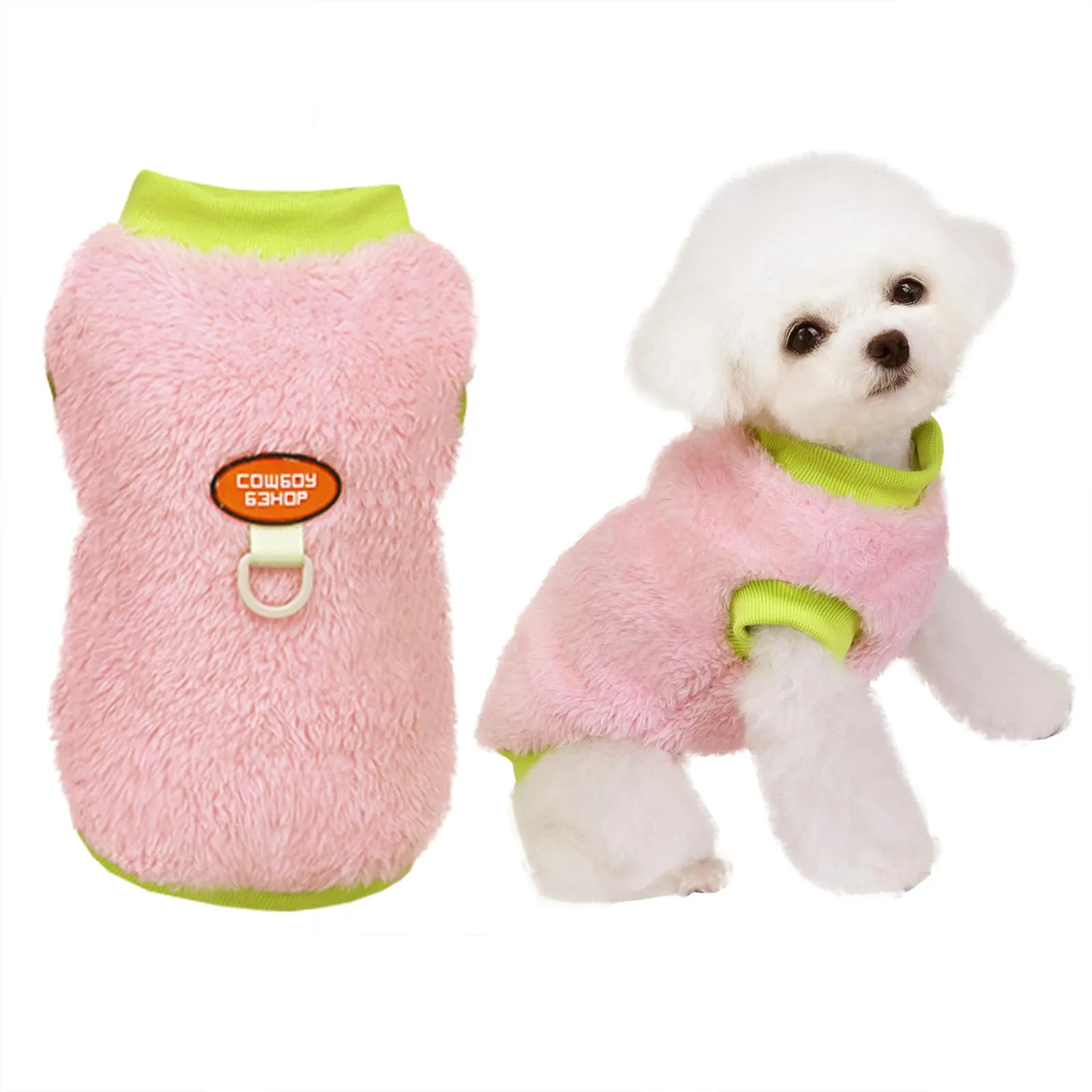 Izefia Cane Maglione Vestiti Abbigliamento Felpe Maglioni di Lana Con Guinzaglio Passante Inverno Caldo Felpa Camicia Pigiama Morbido Modello Carino Gilet Maglione per Cane di Piccola Taglia Gatto - immagine 1