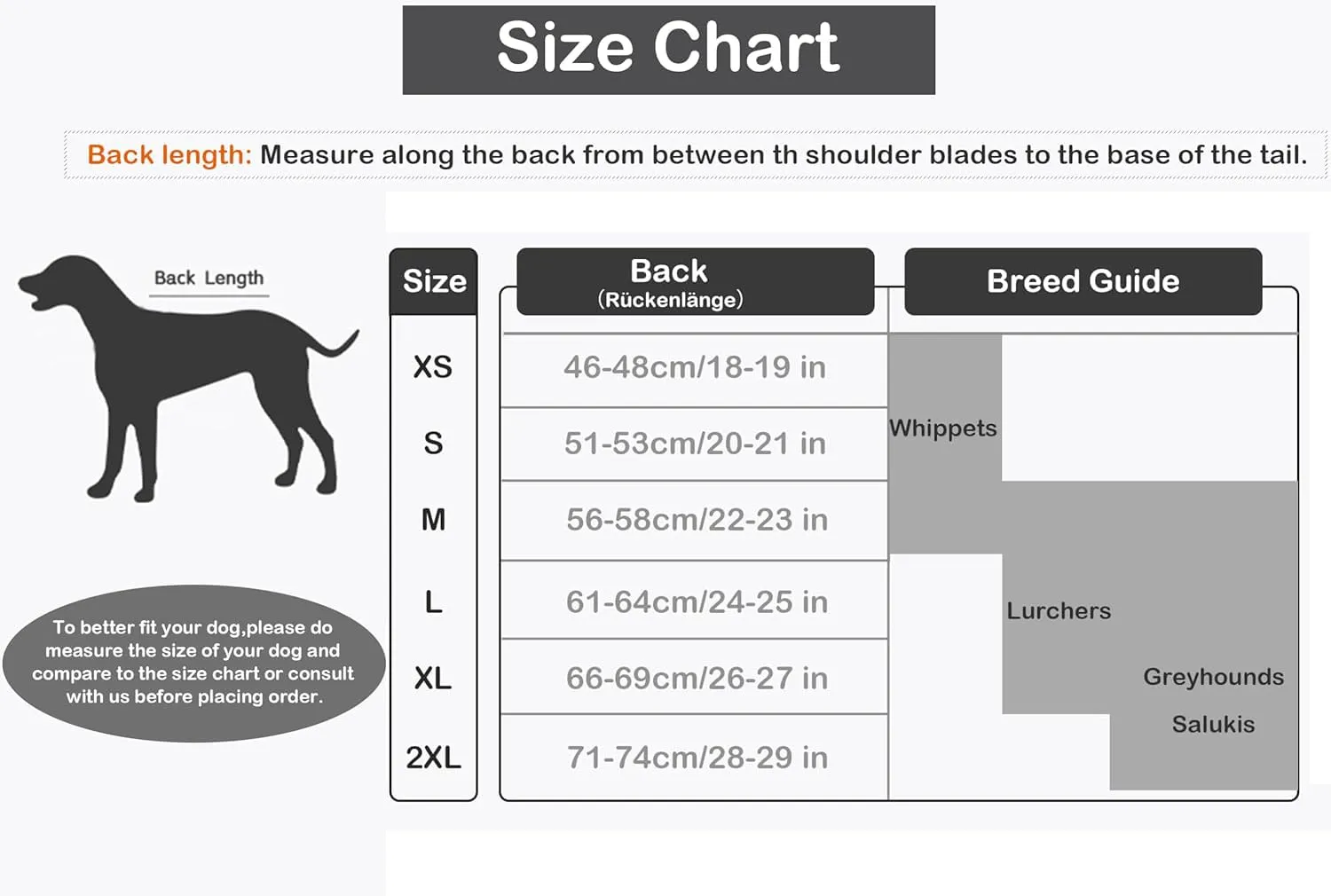 Geyecete Invernale Cappotto Cane Impermeabili per Levrieri,Pile Caldo Giubbotti per Whippet con Fasce Regolabili,Lurcher Pullover,per Media Grande Sighthound Cane -nero-M - immagine 7