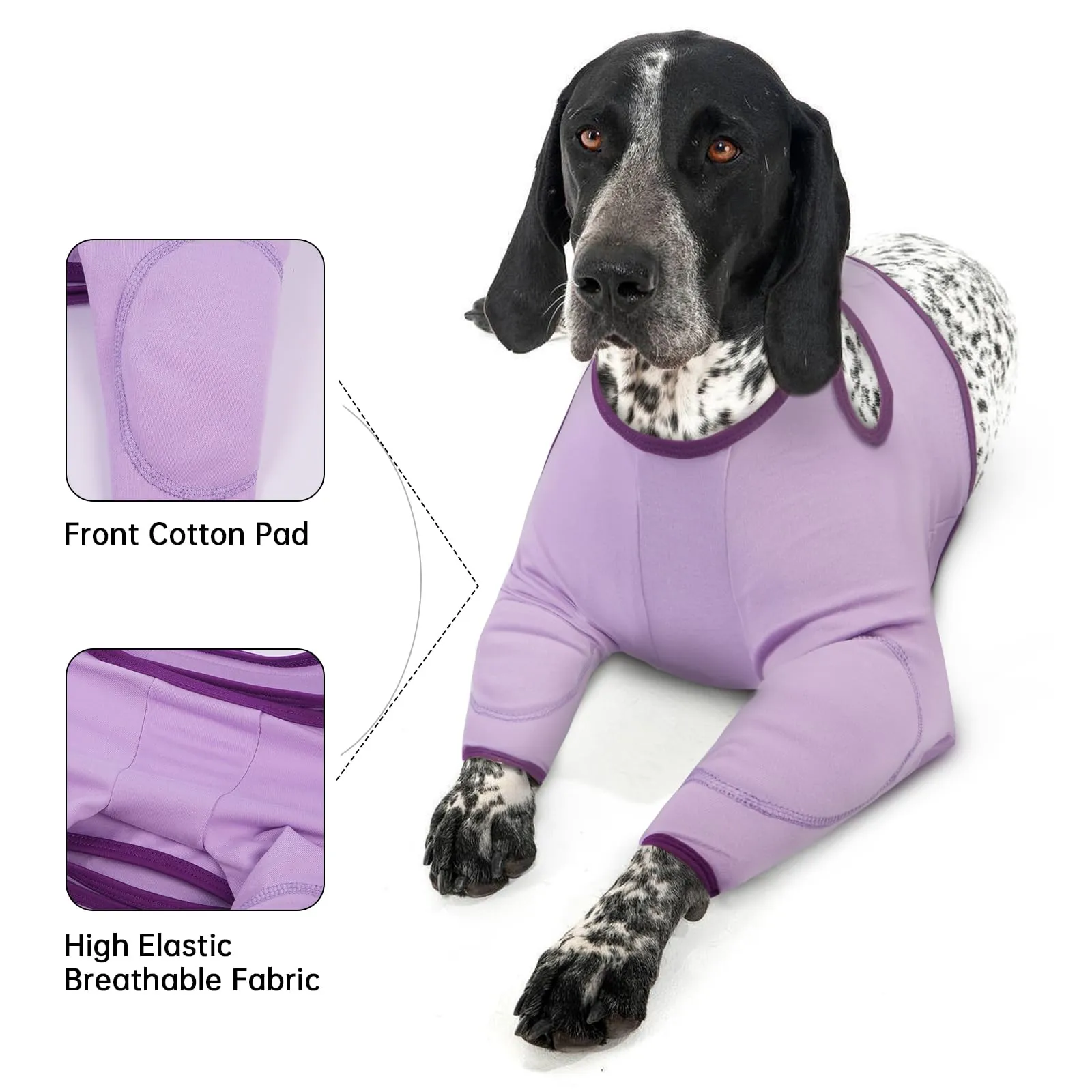 Tutore per Gomito Cani, Protezione Gomiti Ginocchiere Articolazioni Gomitiere Tutore Ginocchio Cane Ferita Manicotto Recupero(Viola, 3XL) - immagine 4